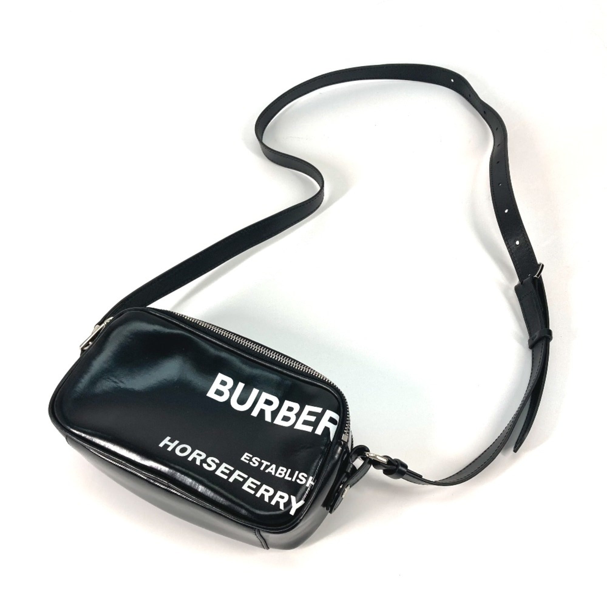 Burberry Black Leather Shoulder Bag (Pre-Owned)