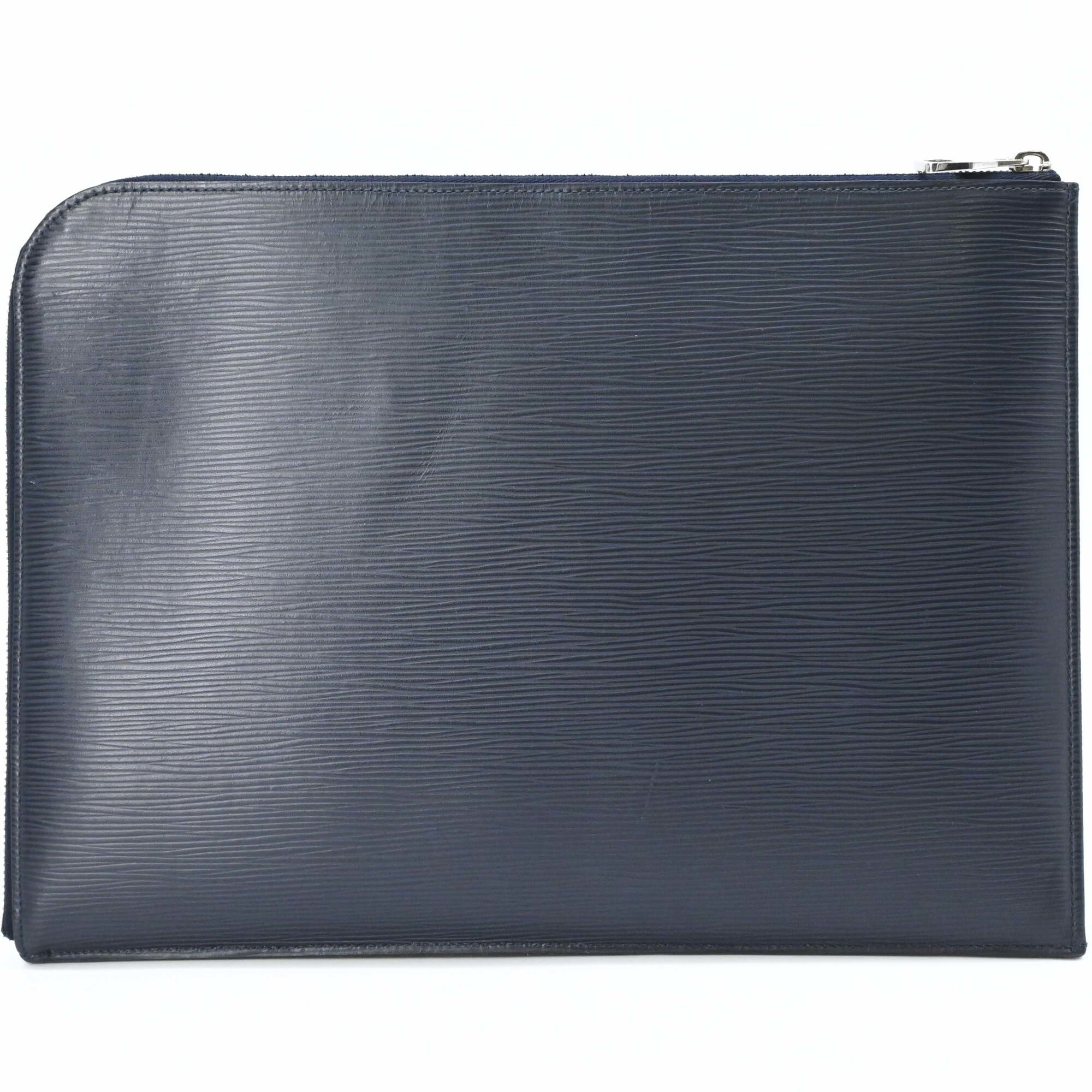 Louis Vuitton Navy Epi Leather Clutch Bag Pochette (Pre-Owned)