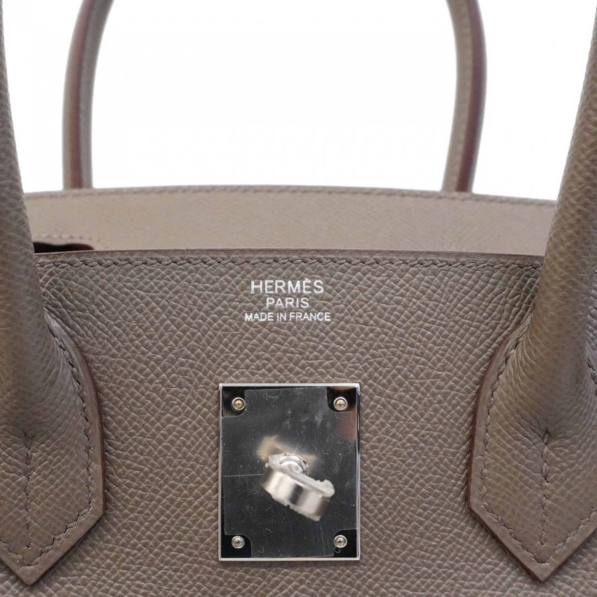 Hermes Etain Epsom Leather Handbag (Pre-Owned)