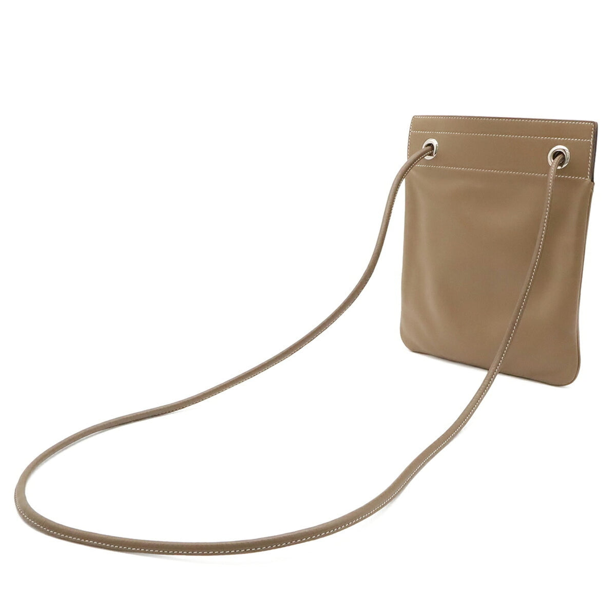 Hermes Etoupe Gray Swift Leather Pochette Shoulder Bag (Pre-Owned)
