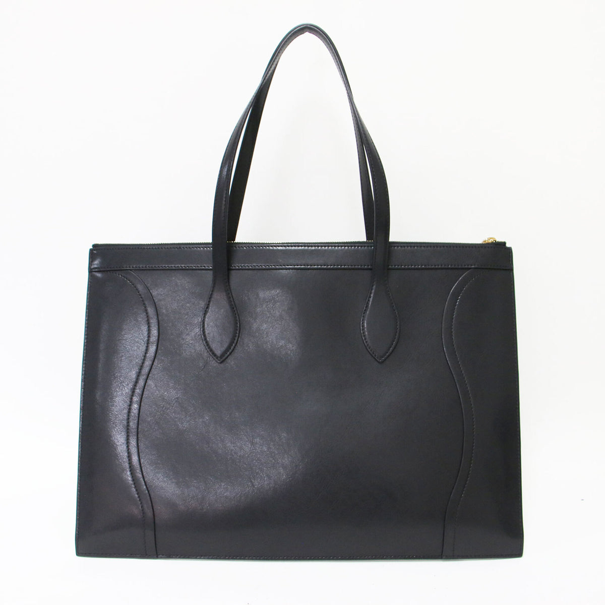 Celine Black Leather Handbag Tote Bag (Pre-Owned)