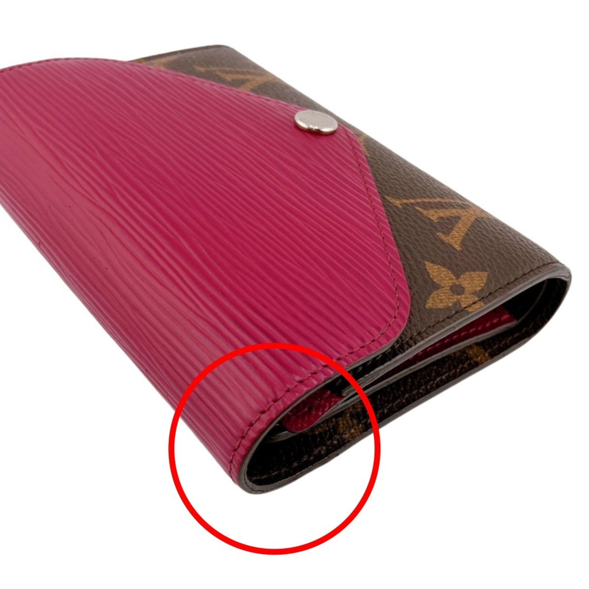 Louis Vuitton Monogram Fuchsia Monogram Epi Leather Wallet (Tri-Fold) (Pre-Owned)