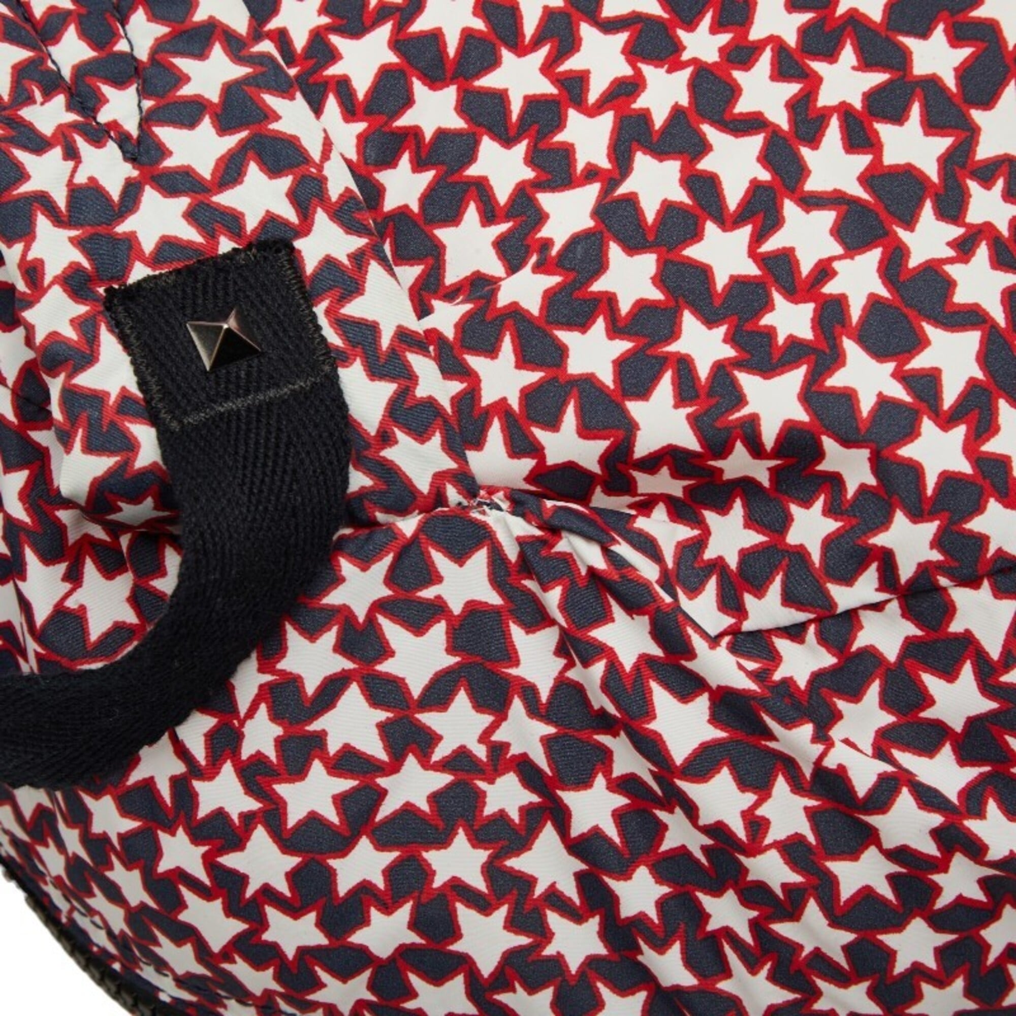 Valentino Navy Red Color Nylon Leather Backpack (Pre-Owned)