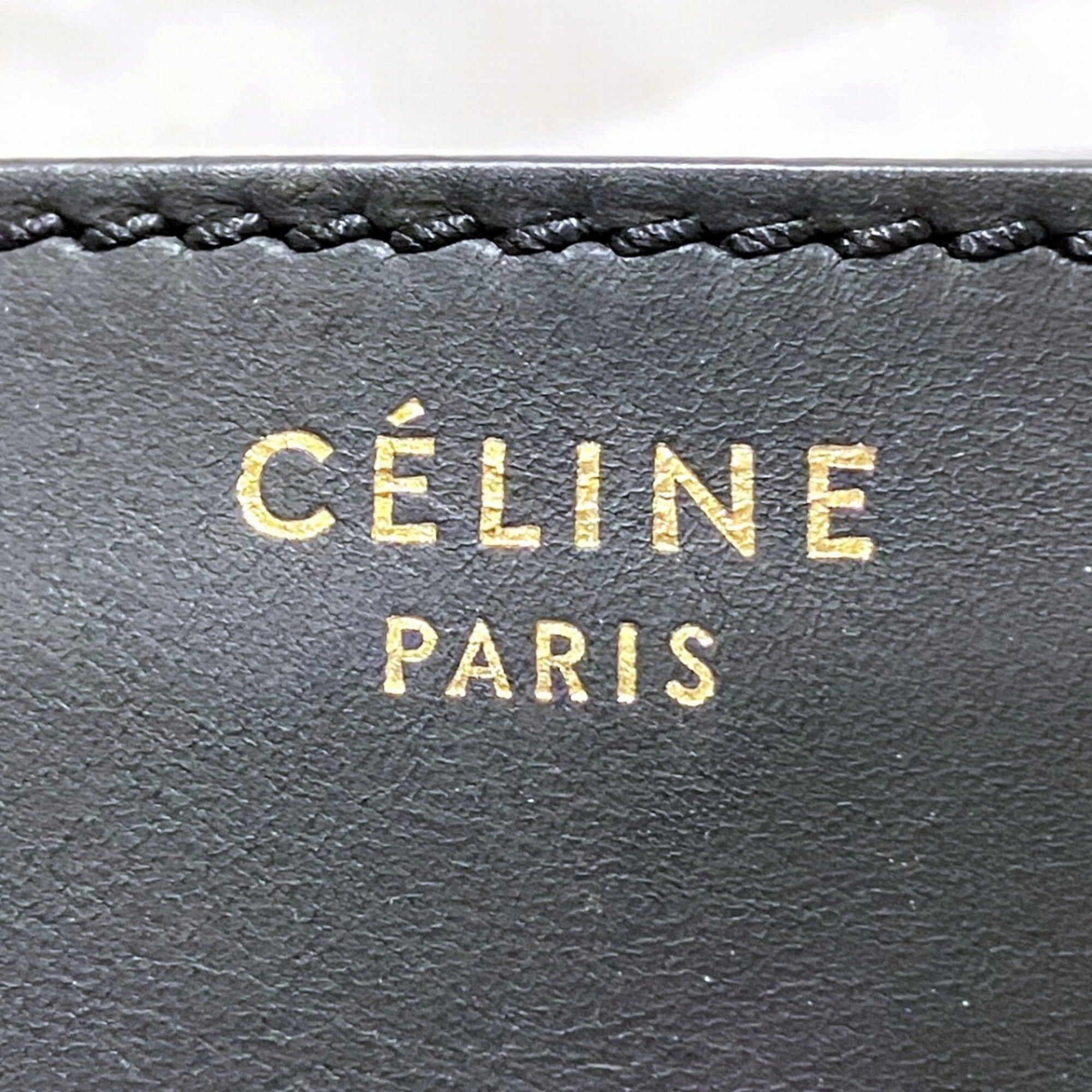 Celine Beige Hemp Linen Leather Handbag (Pre-Owned)