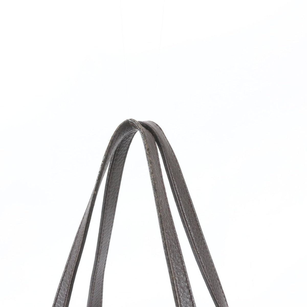 Gucci Brown Leather Canvas Shoulder Bag Tote Bag (Pre-Owned)