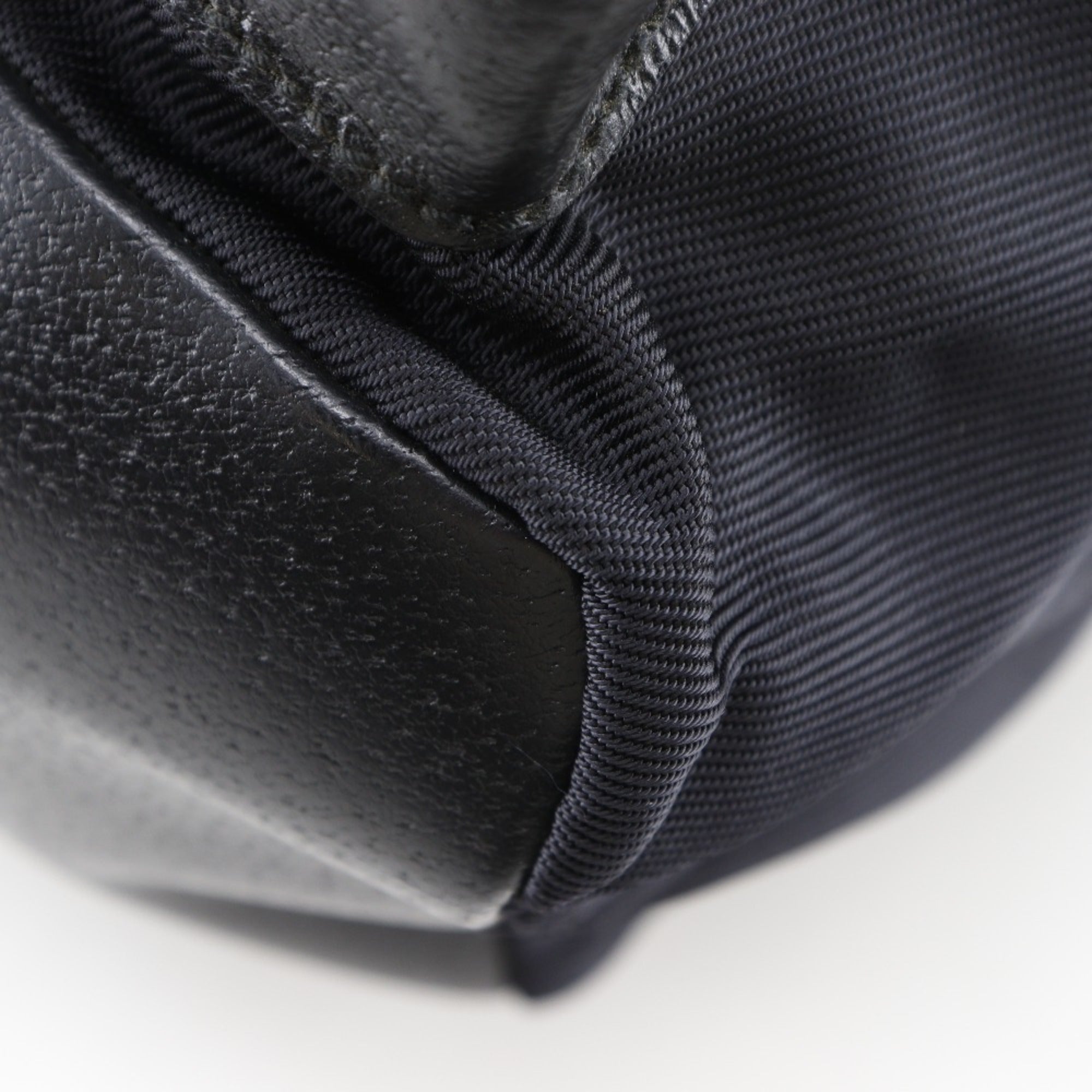 Gucci Black Nylon Canvas Leather Backpack (Pre-Owned)