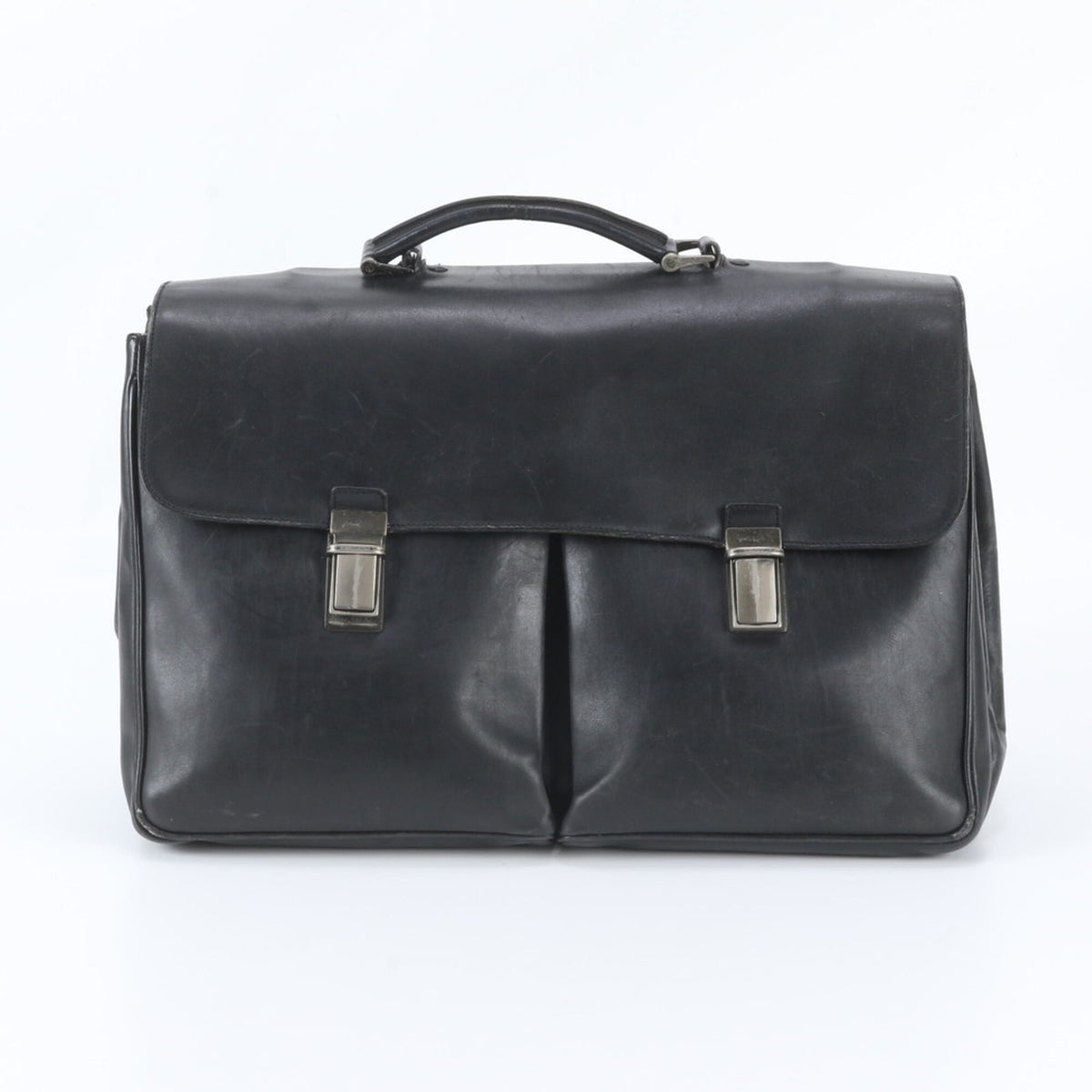 Prada Black Leather Briefcase (Pre-Owned)
