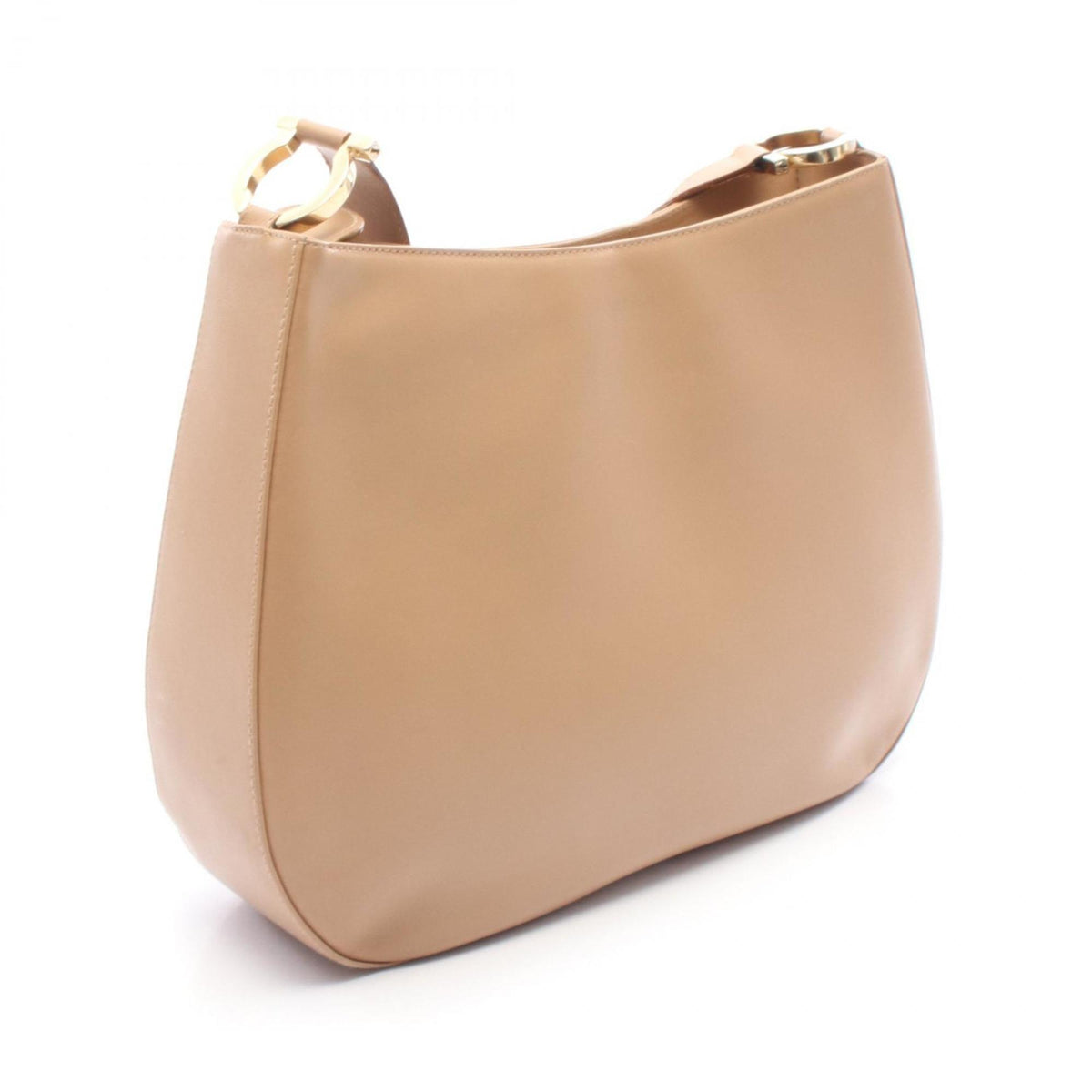 Salvatore Ferragamo Beige Leather Handbag Shoulder Bag (Pre-Owned)