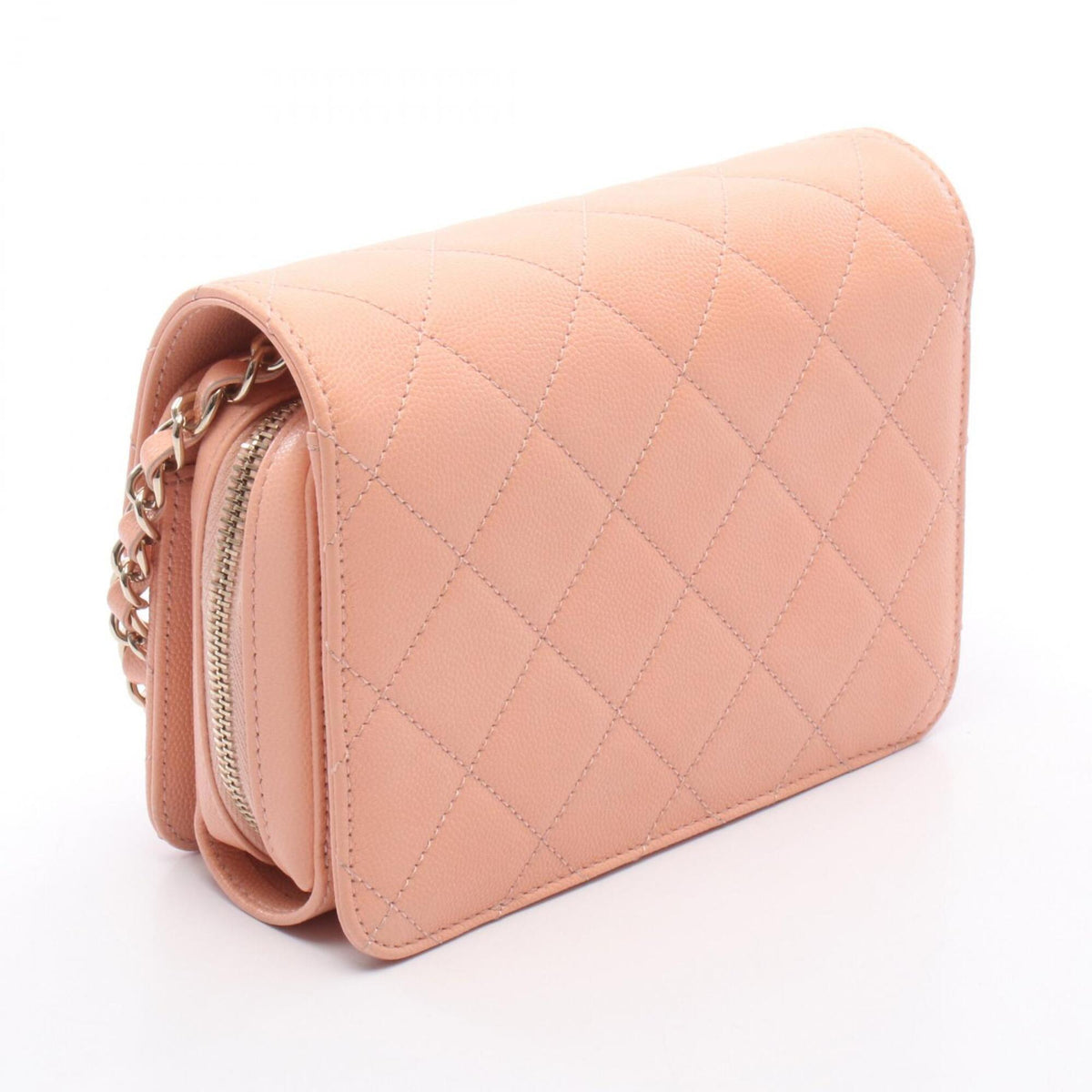Chanel Pink Grained Calfskin Handbag Shoulder Bag (Pre-Owned)