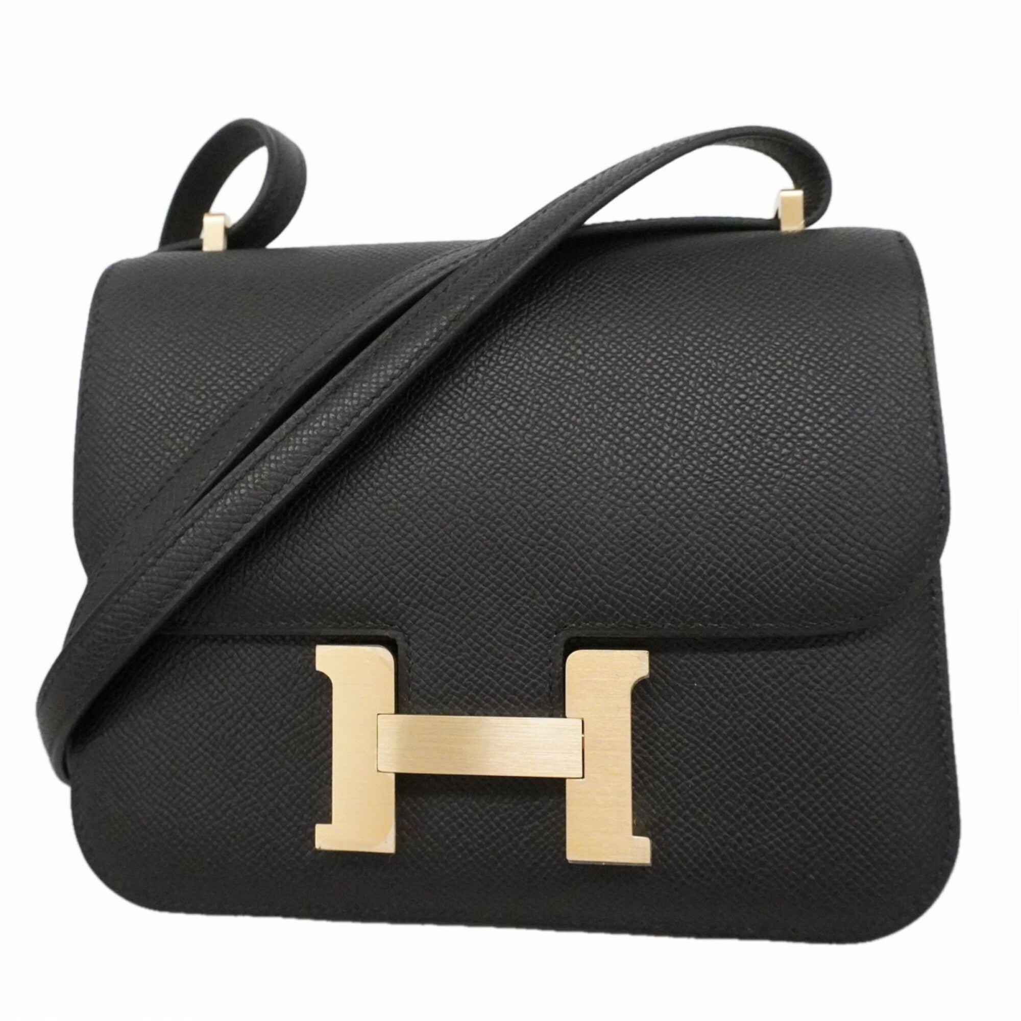 Hermes Black Epsom Leather Shoulder Bag (Pre-Owned)