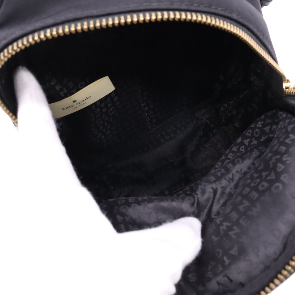 Kate Spade Black Nylon Leather Backpack (Pre-Owned)