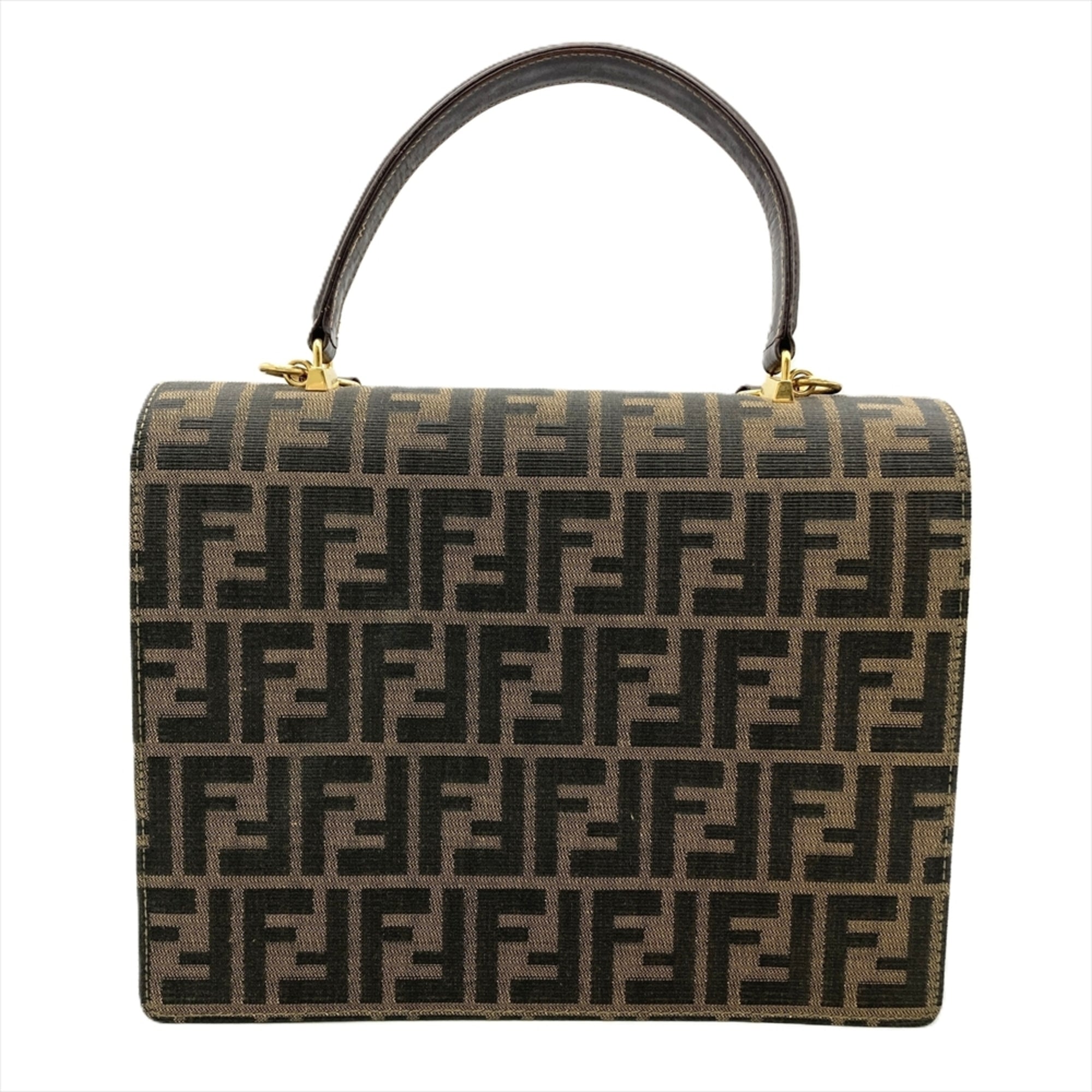 Fendi Brown Canvas Shoulder Bag (Pre-Owned)
