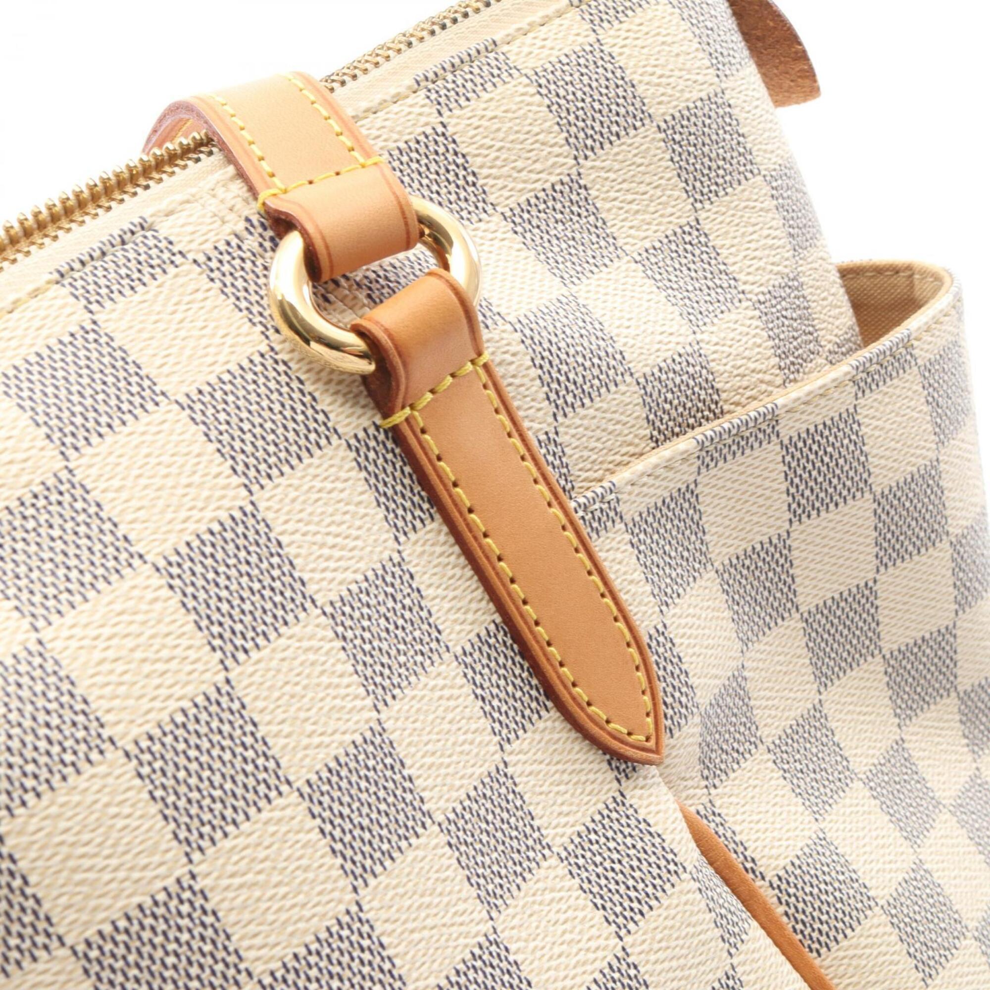 Louis Vuitton White Pvc Leather Handbag Tote Bag (Pre-Owned)