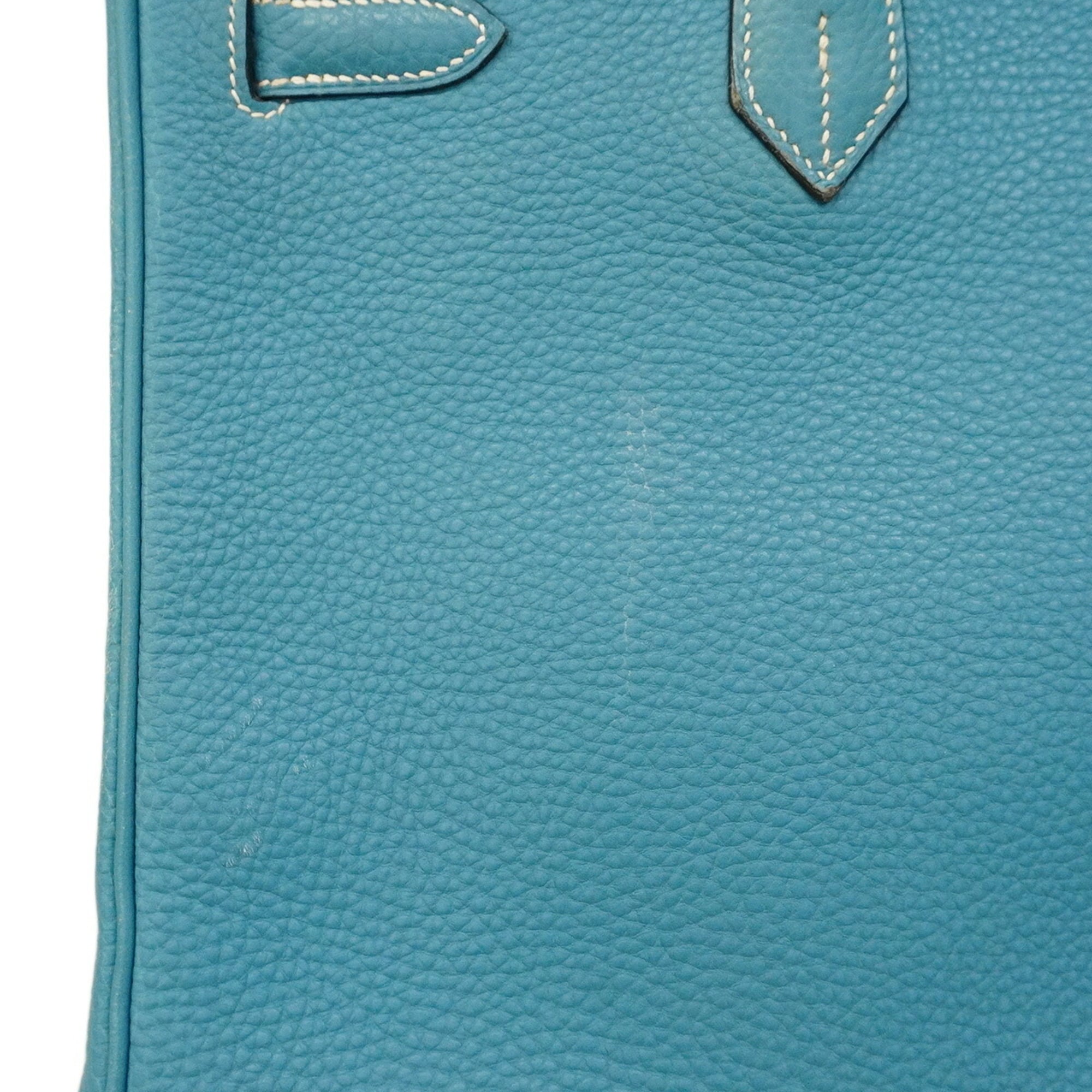 Hermes Blue Jean Togo Leather Handbag (Pre-Owned)