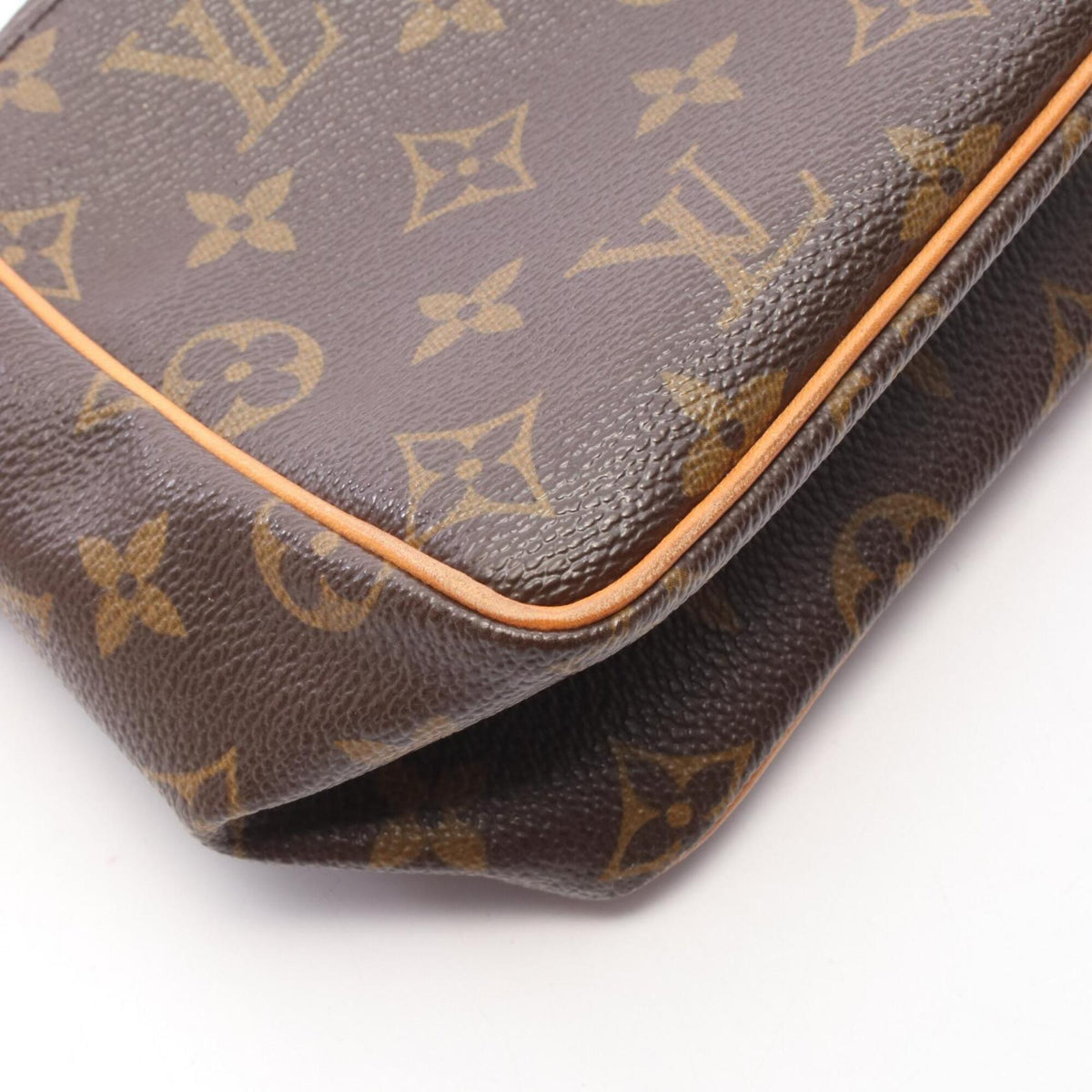 Louis Vuitton Brown Monogram Coated Canvas Leather Handbag Shoulder Bag (Pre-Owned)