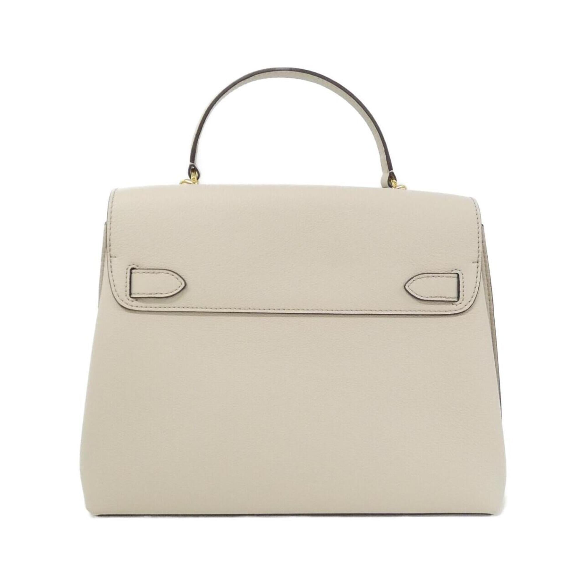Louis Vuitton Gray Beige Leather Handbag (Pre-Owned)