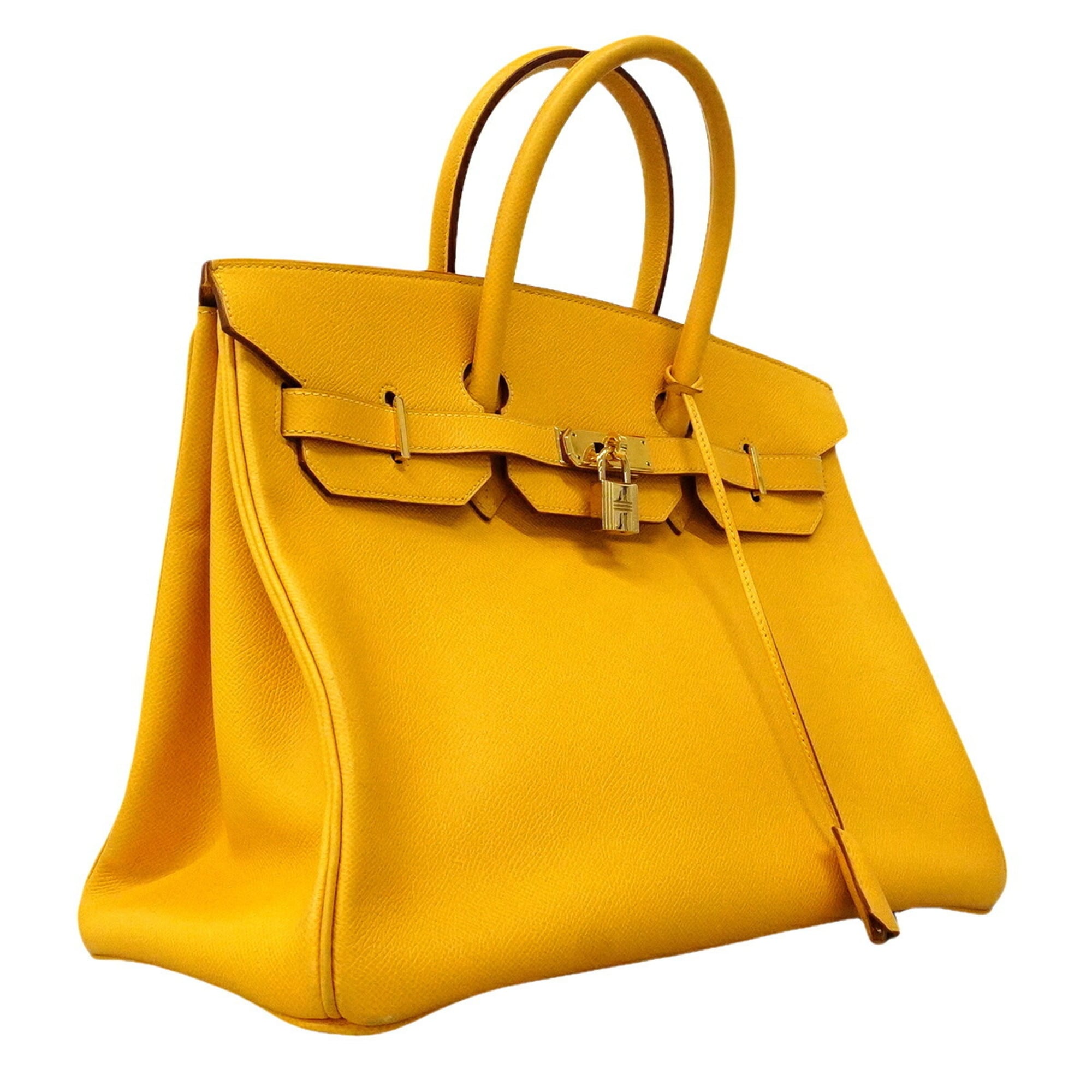 Hermes Jaune Courchevel Leather Handbag (Pre-Owned)
