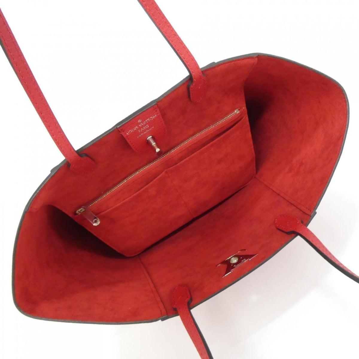 Louis Vuitton Red Color Ruby Leather Handbag (Pre-Owned)