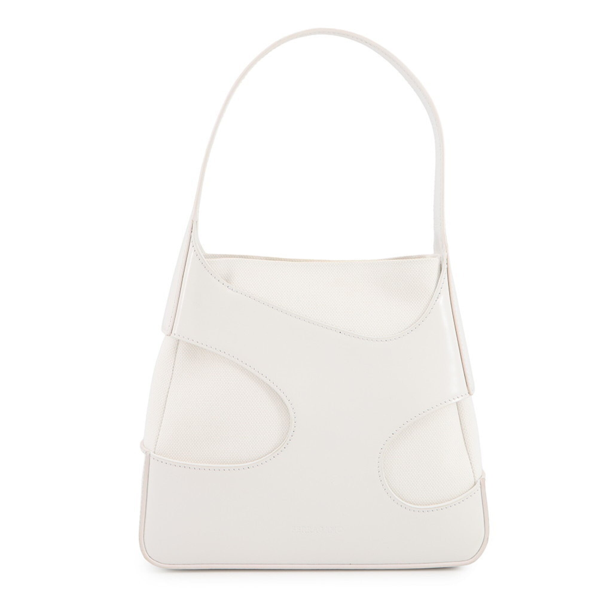 Salvatore Ferragamo White Canvas Handbag (Pre-Owned)