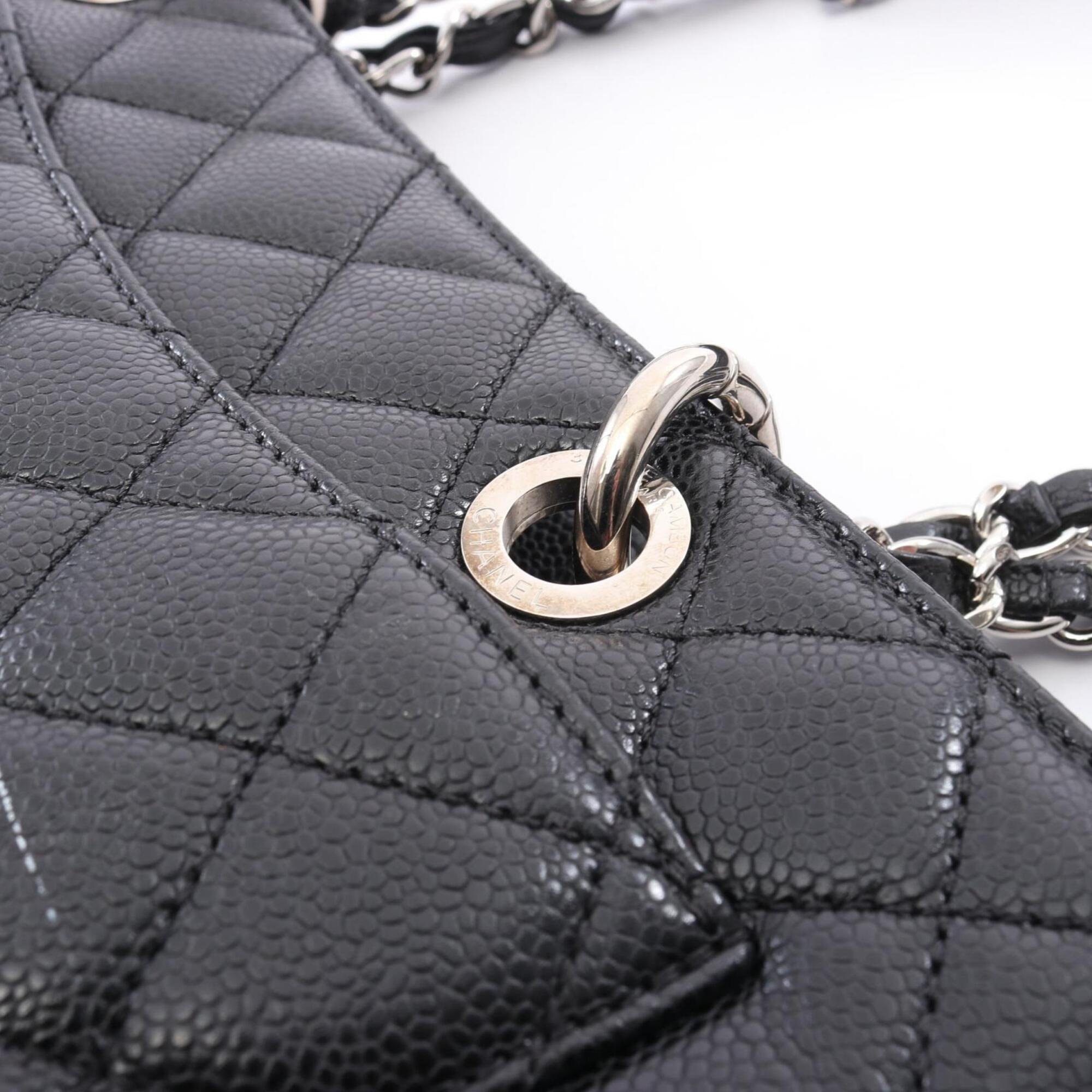 Chanel Black Grained Calfskin Handbag Tote Bag (Pre-Owned)