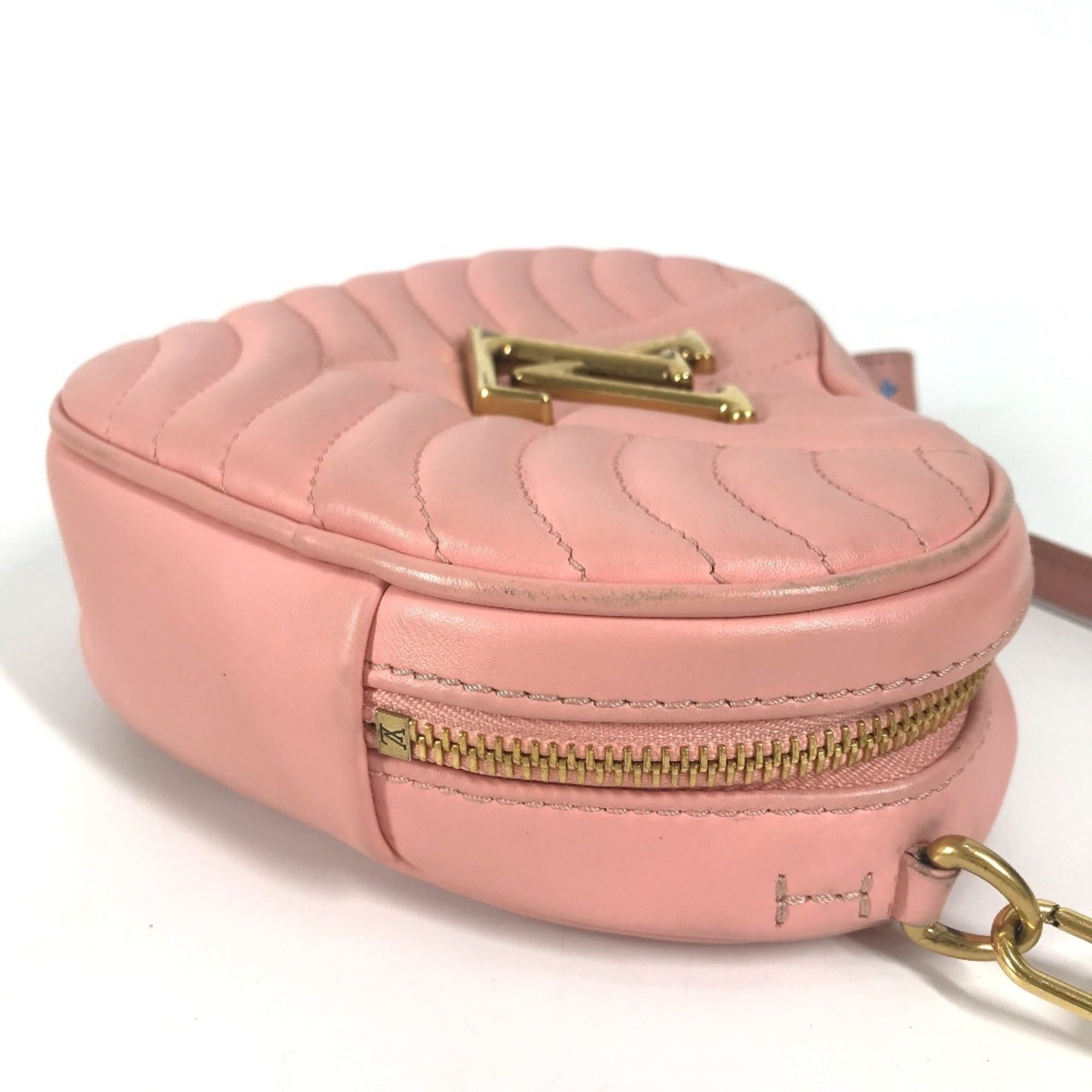 Louis Vuitton Pink Leather Clutch Bag Pochette Shoulder Bag (Pre-Owned)
