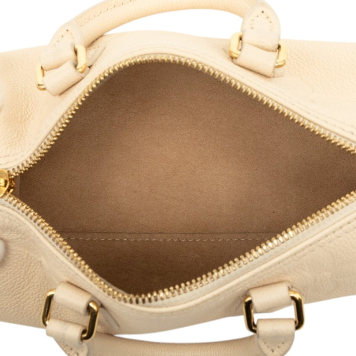Louis Vuitton Ivory Leather Handbag Pouch Shoulder Bag (Pre-Owned)