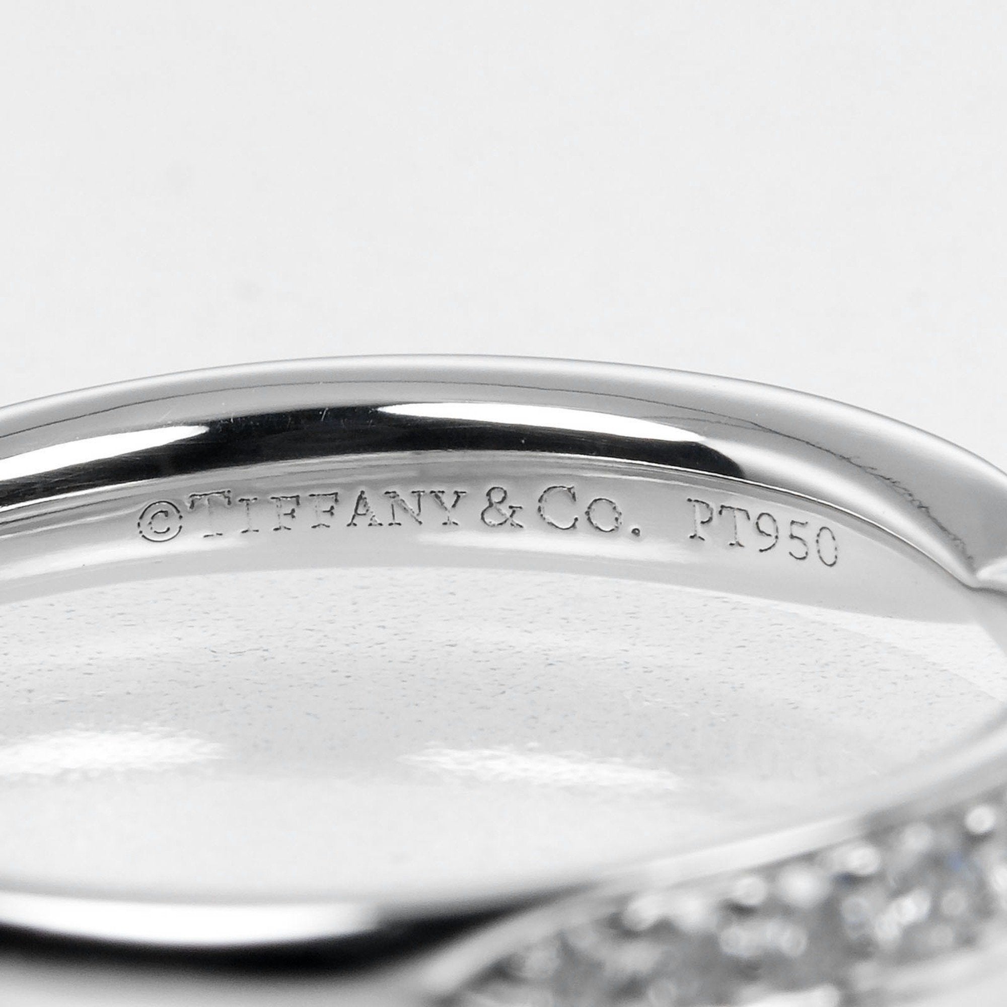 Tiffany Platinum Platinum 950 Band Ring (Pre-Owned)