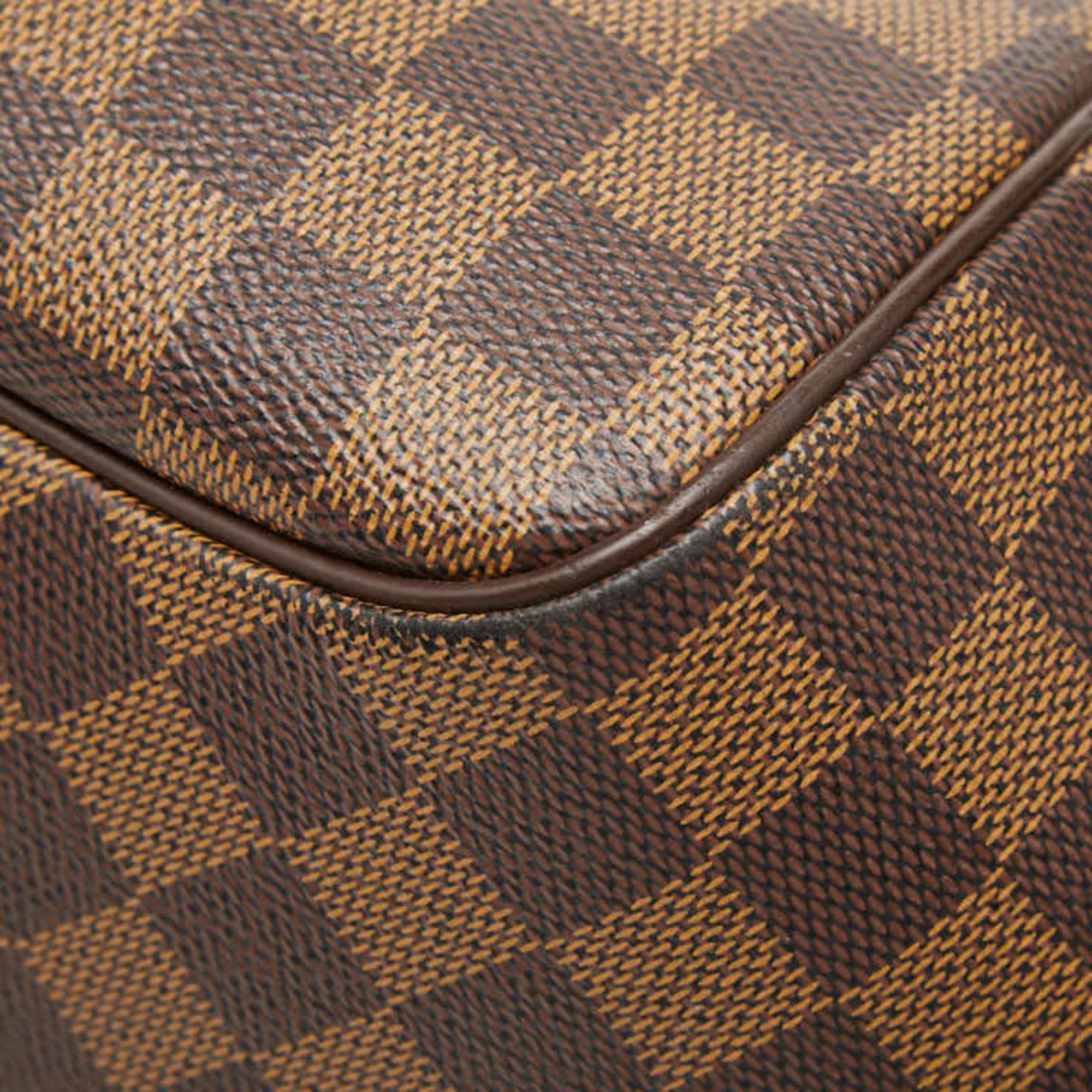 Louis Vuitton Damier Brown Ebene Pvc Leather Handbag Tote Bag (Pre-Owned)