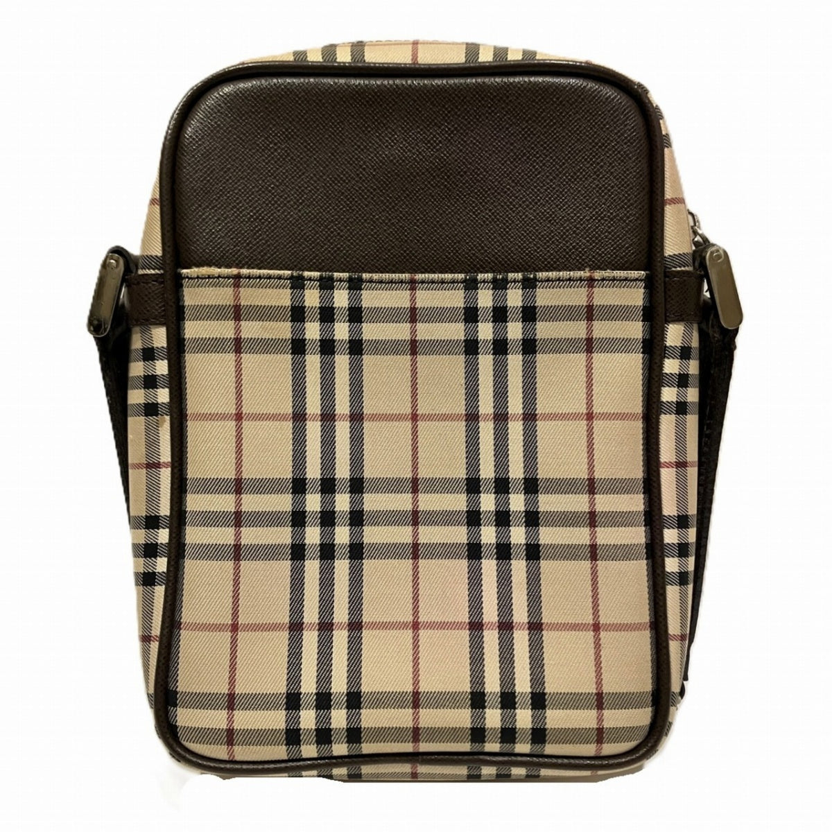 Burberry Brown Canvas Leather Shoulder Bag (Pre-Owned)