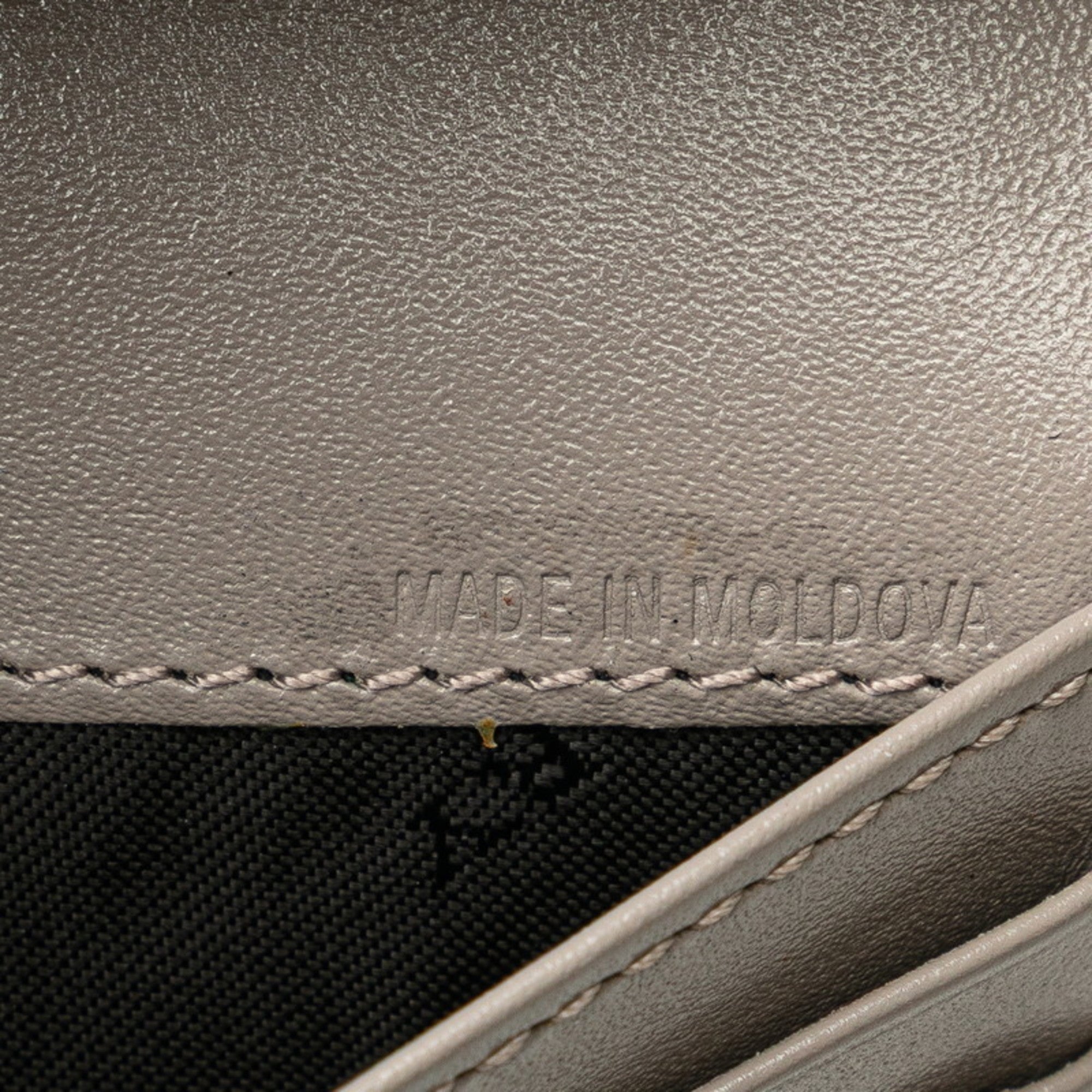 Burberry Gray Leather Long Wallet (Bi-Fold) (Pre-Owned)