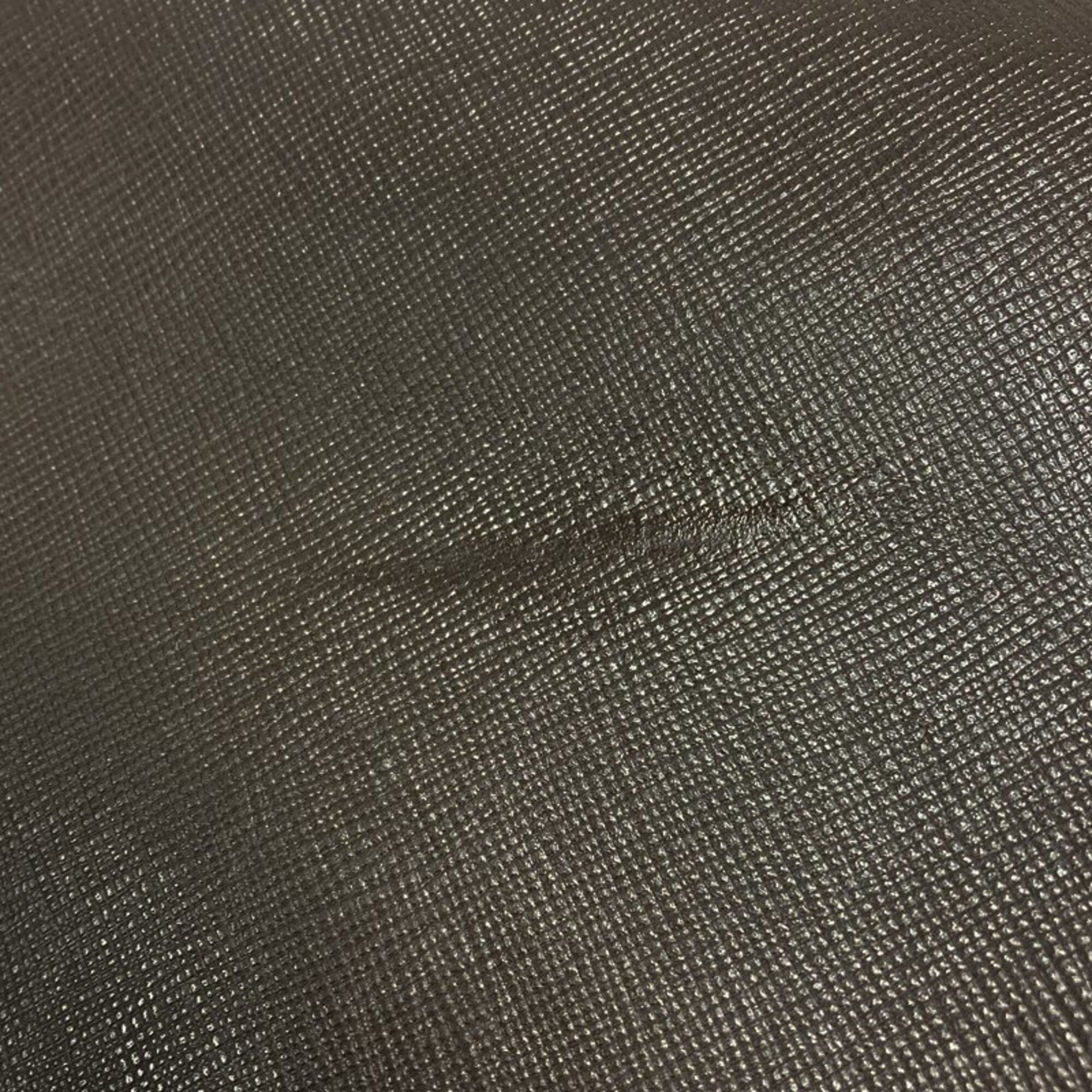 Prada Brown Leather Briefcase (Pre-Owned)