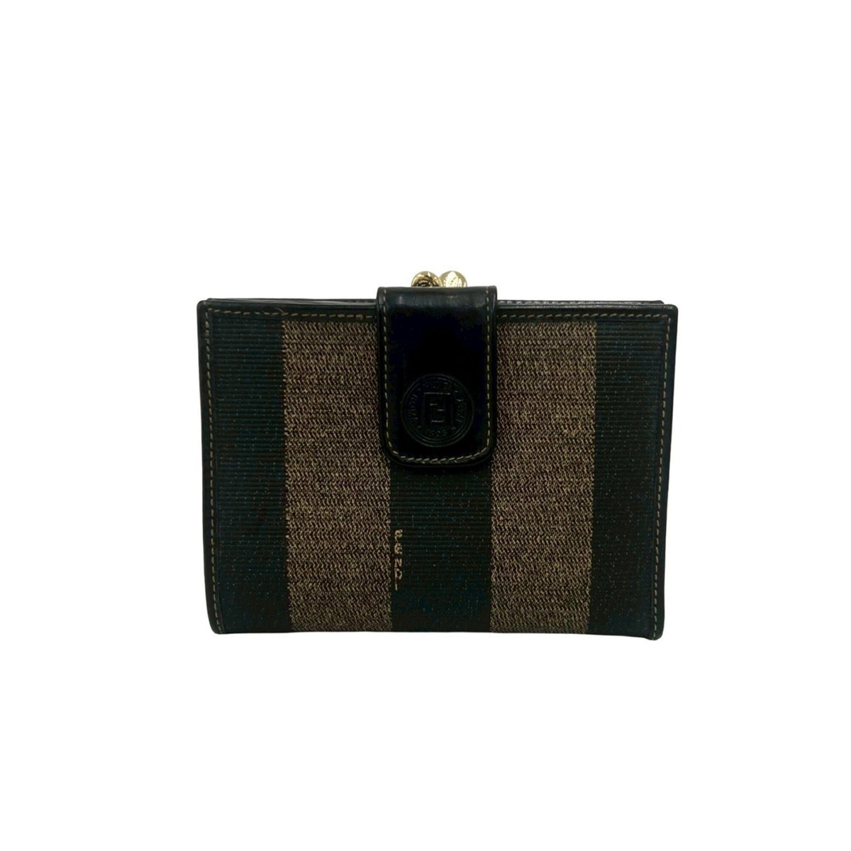 Fendi Brown Khaki Pvc Leather Wallet (Bi-Fold) (Pre-Owned)