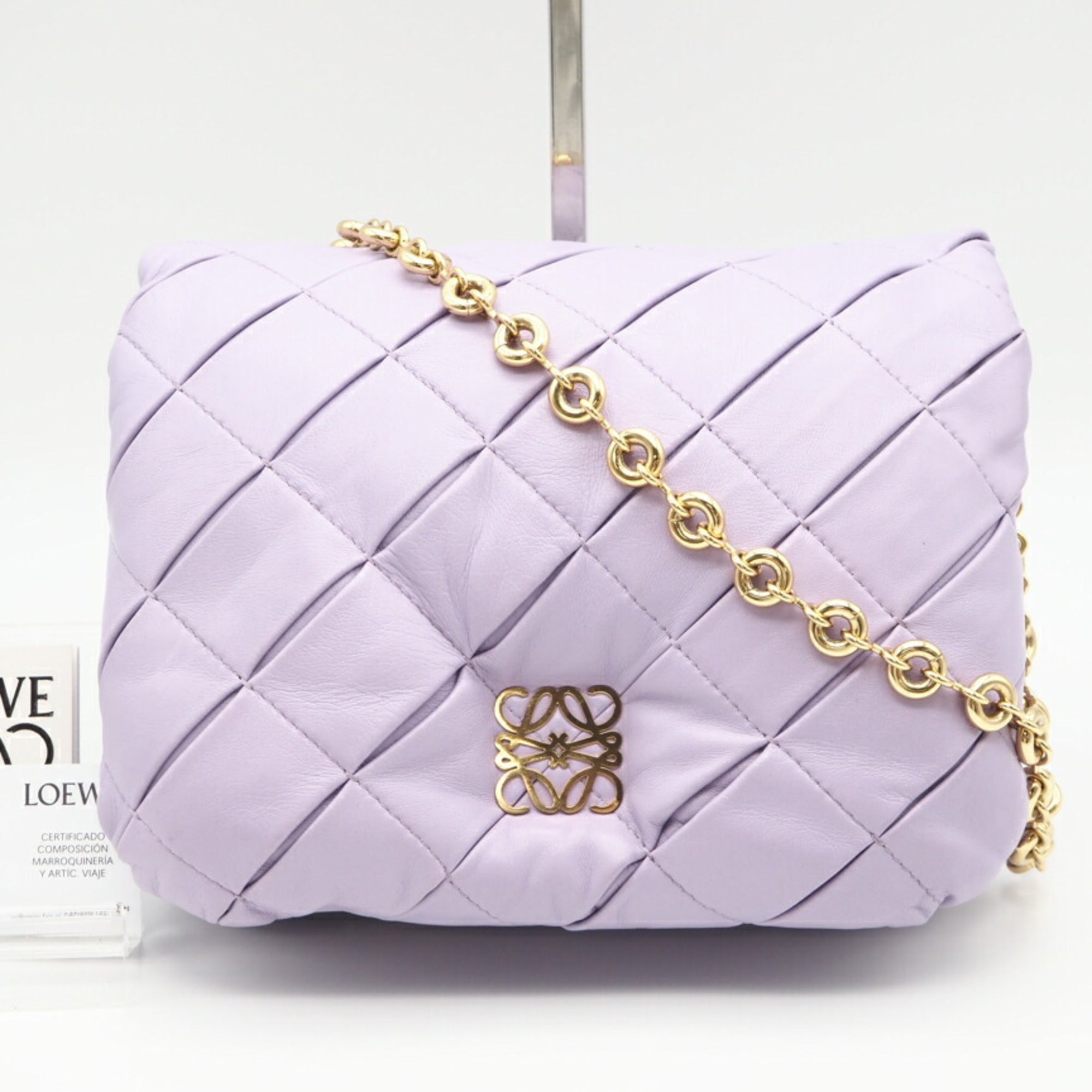 Loewe Purple Leather Shoulder Bag (Pre-Owned)