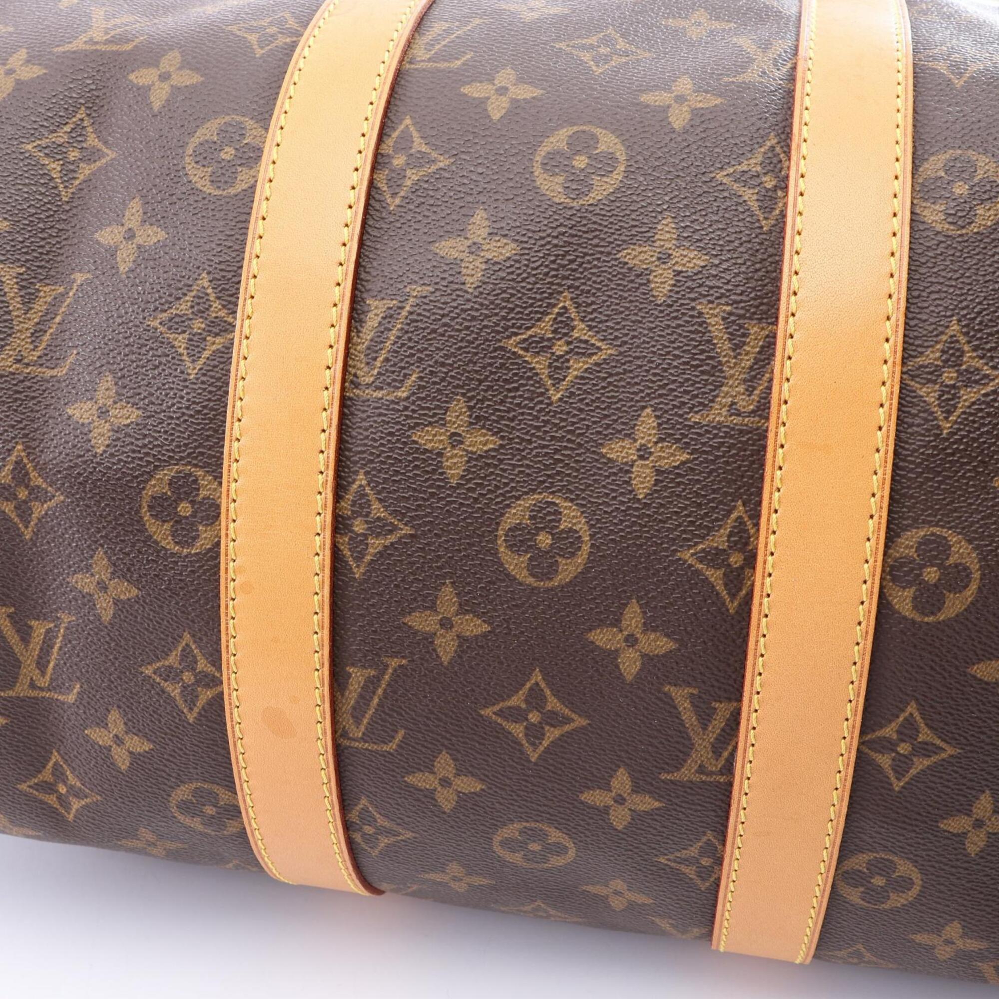 Louis Vuitton Monogram Brown Coated Canvas Boston Bag Handbag (Pre-Owned)
