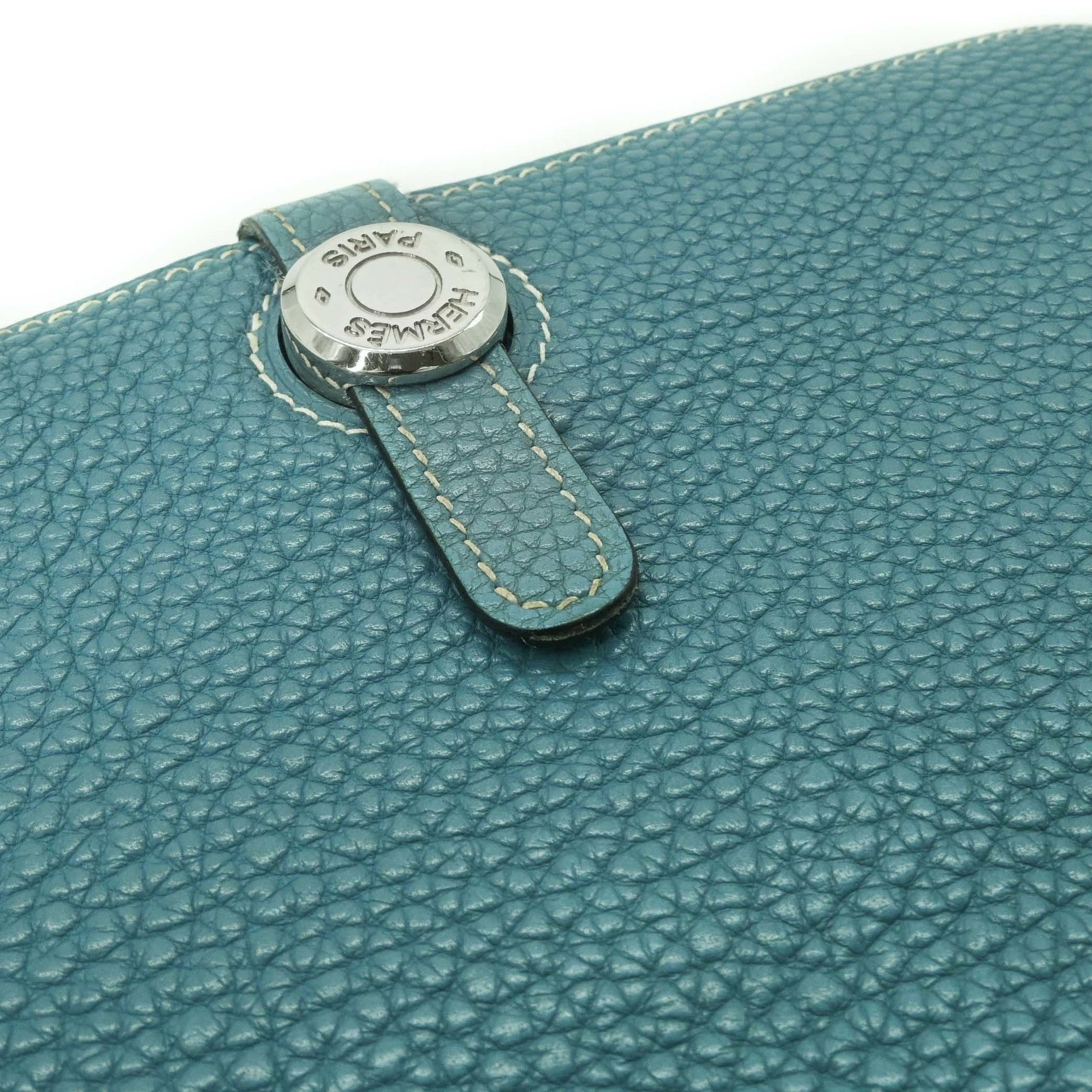 Hermes Dogon Duo Blue Jean Togo Leather Wallet (Bi-Fold) (Pre-Owned)