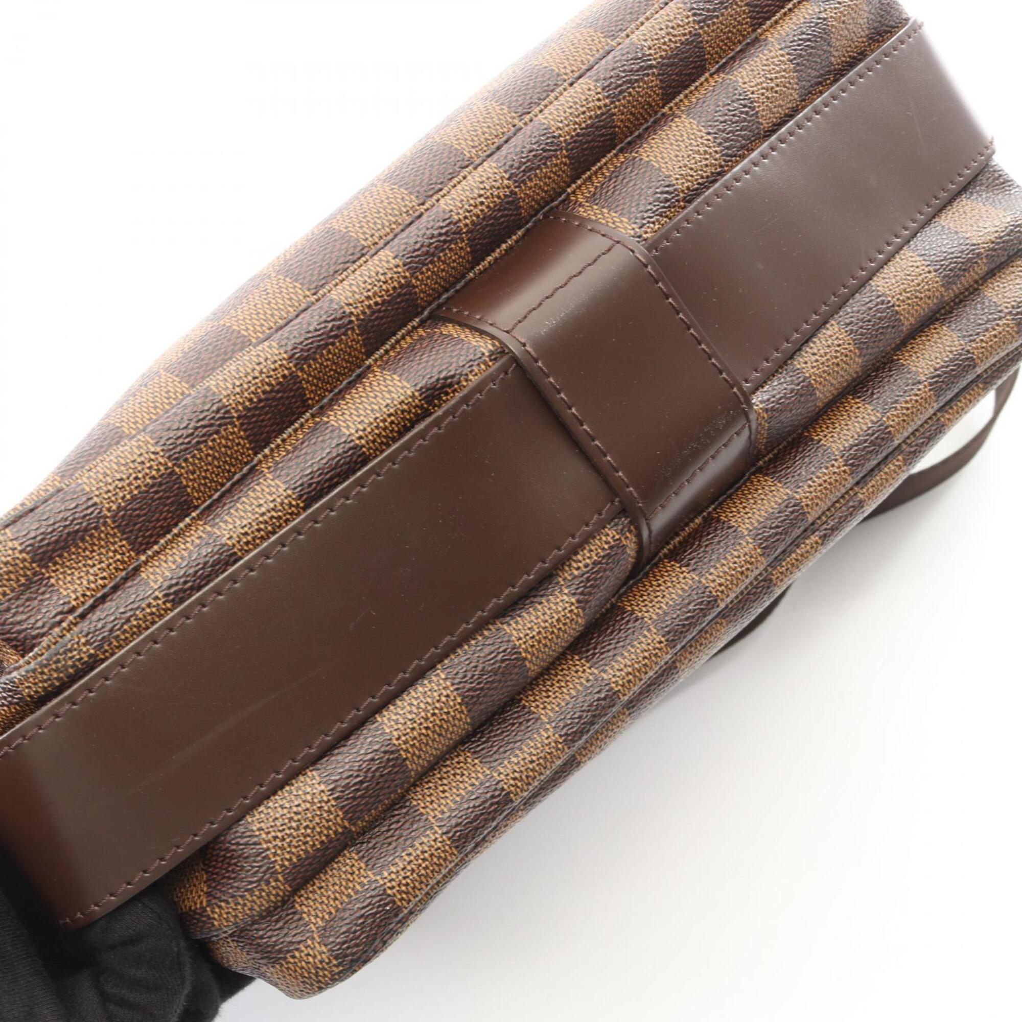 Louis Vuitton Brown Coated Canvas Leather Handbag Shoulder Bag (Pre-Owned)