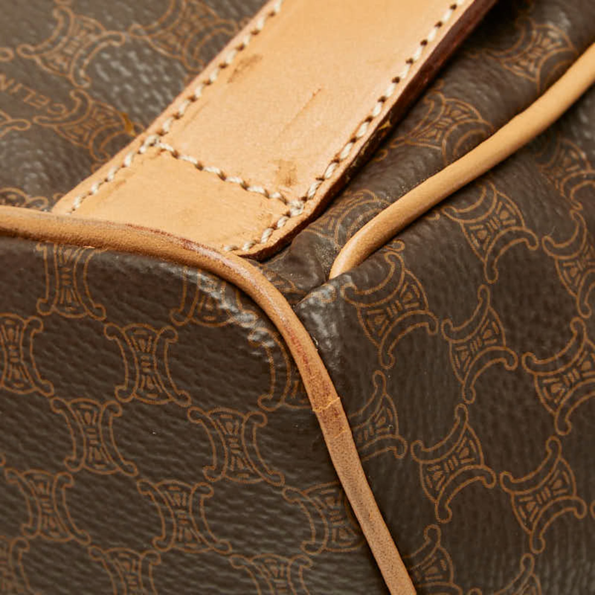 Celine Brown Pvc Leather Backpack (Pre-Owned)