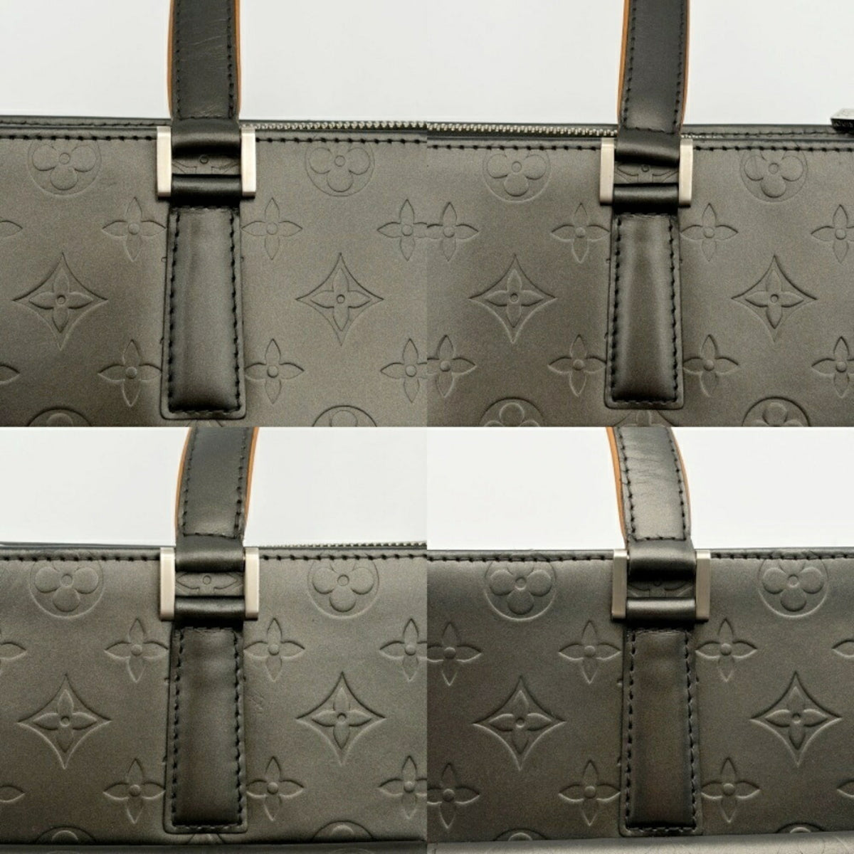 Louis Vuitton Noir Monogram Leather Tote Bag (Pre-Owned)