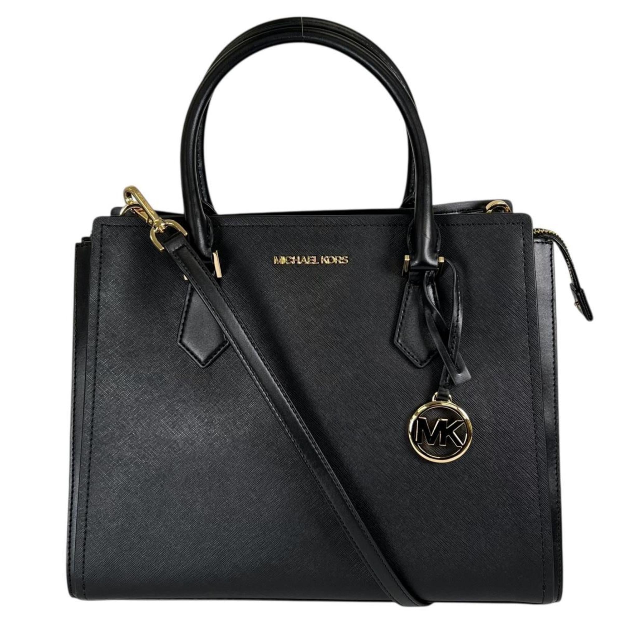 Michael Kors Black Leather Handbag Shoulder Bag (Pre-Owned)