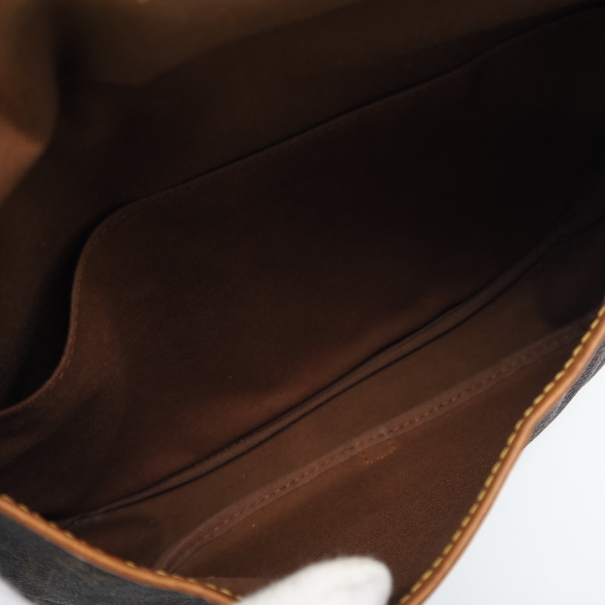Louis Vuitton Monogram Brown Coated Canvas Leather Shoulder Bag (Pre-Owned)