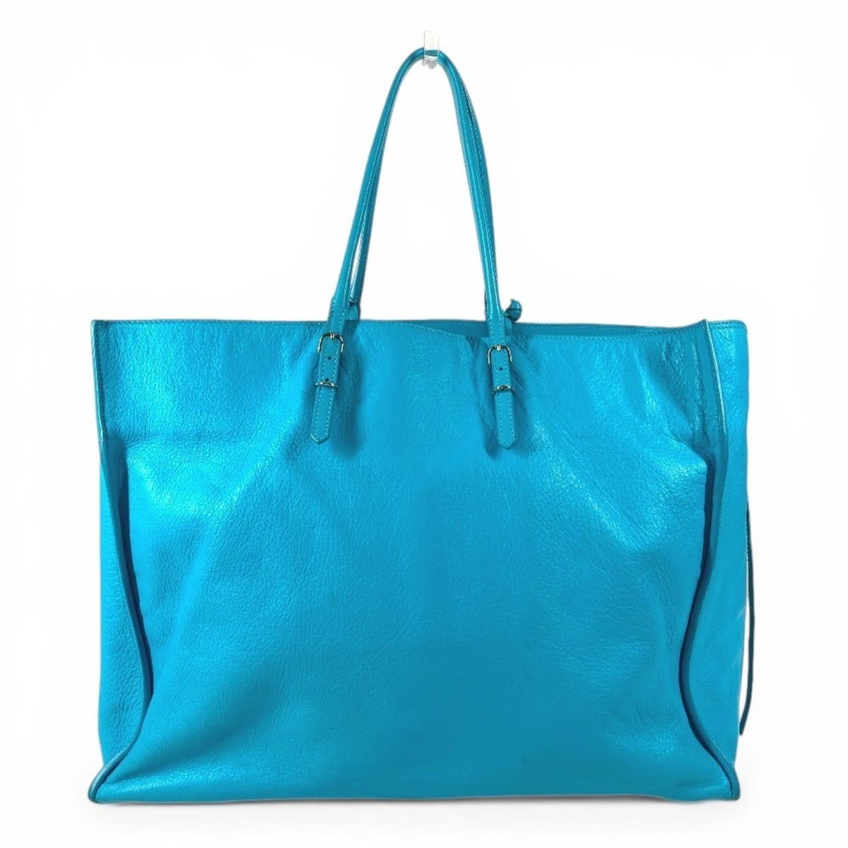 Louis Vuitton Blue Leather Shoulder Bag Tote Bag (Pre-Owned)