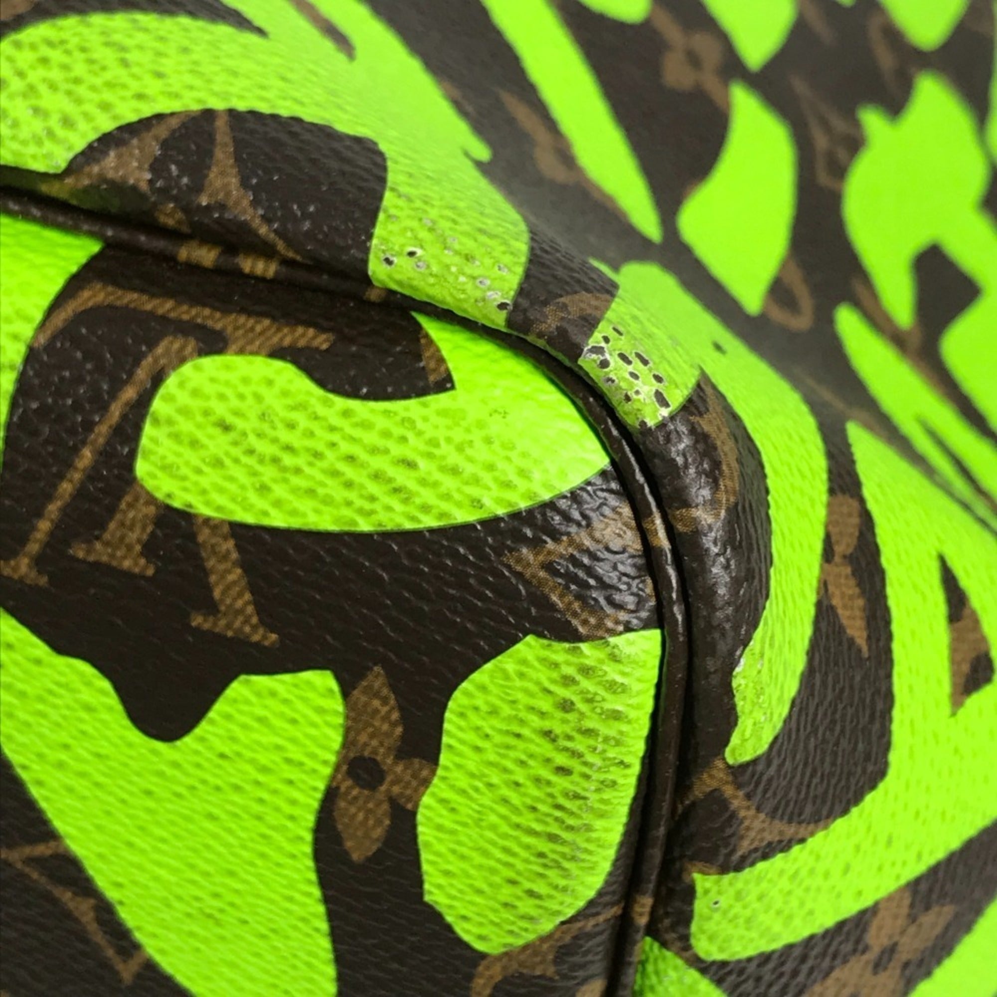 Louis Vuitton Brown Green Vert Monogram Graffiti Shoulder Bag Tote Bag (Pre-Owned)