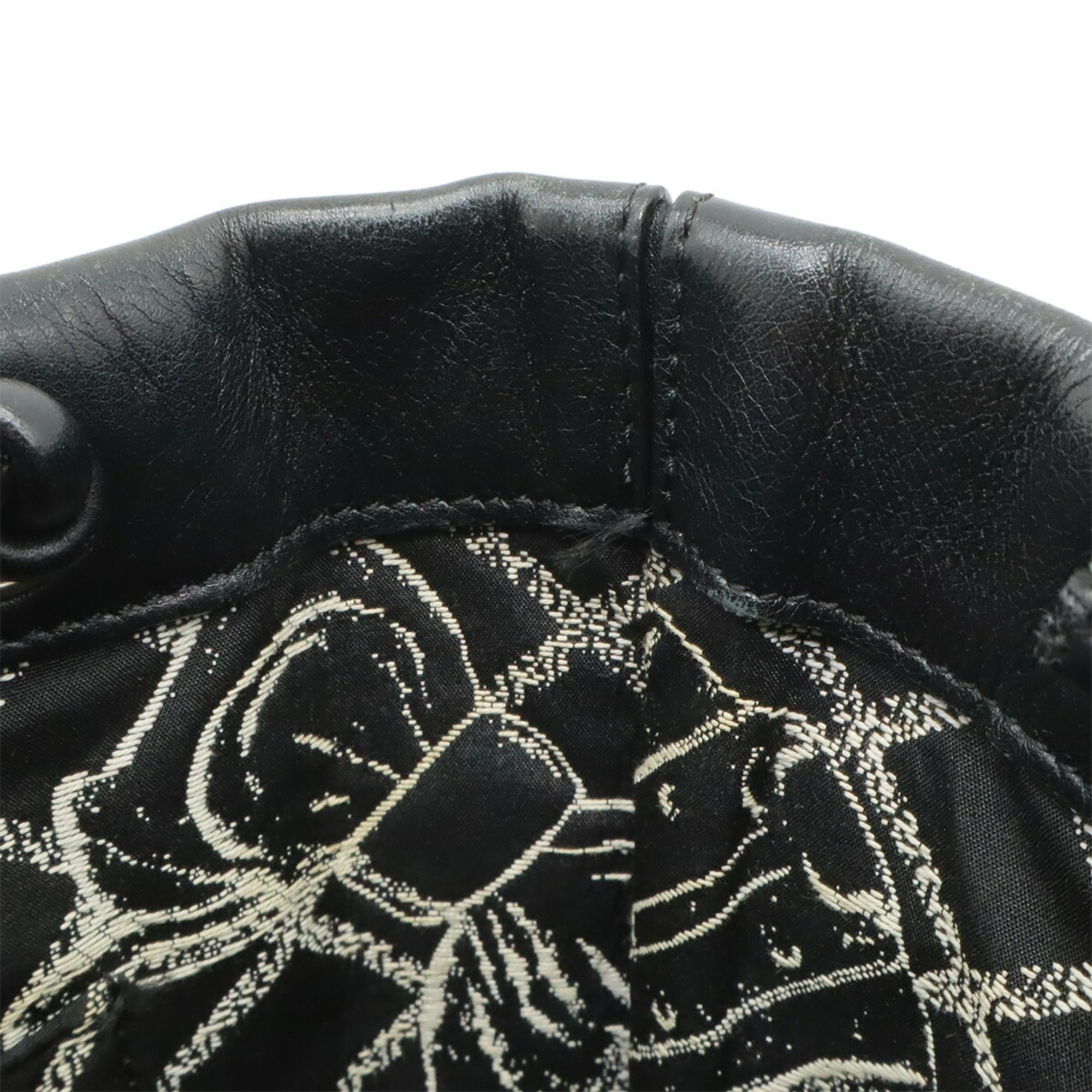 Chanel Black White Leather Handbag Tote Bag (Pre-Owned)
