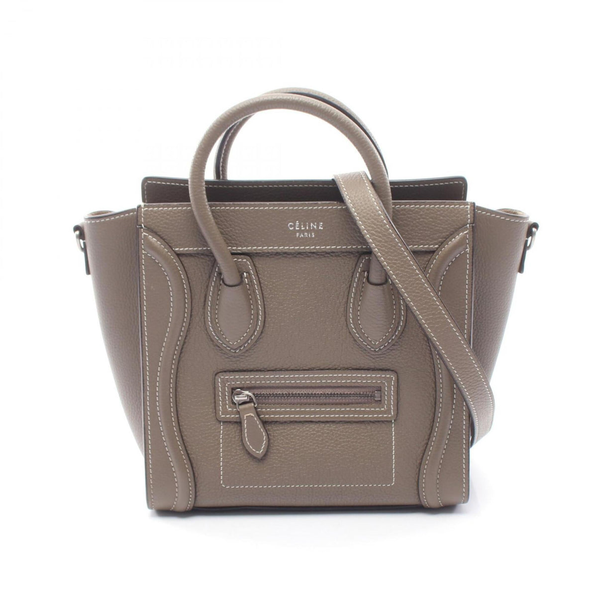 Celine Gray Leather Handbag (Pre-Owned)