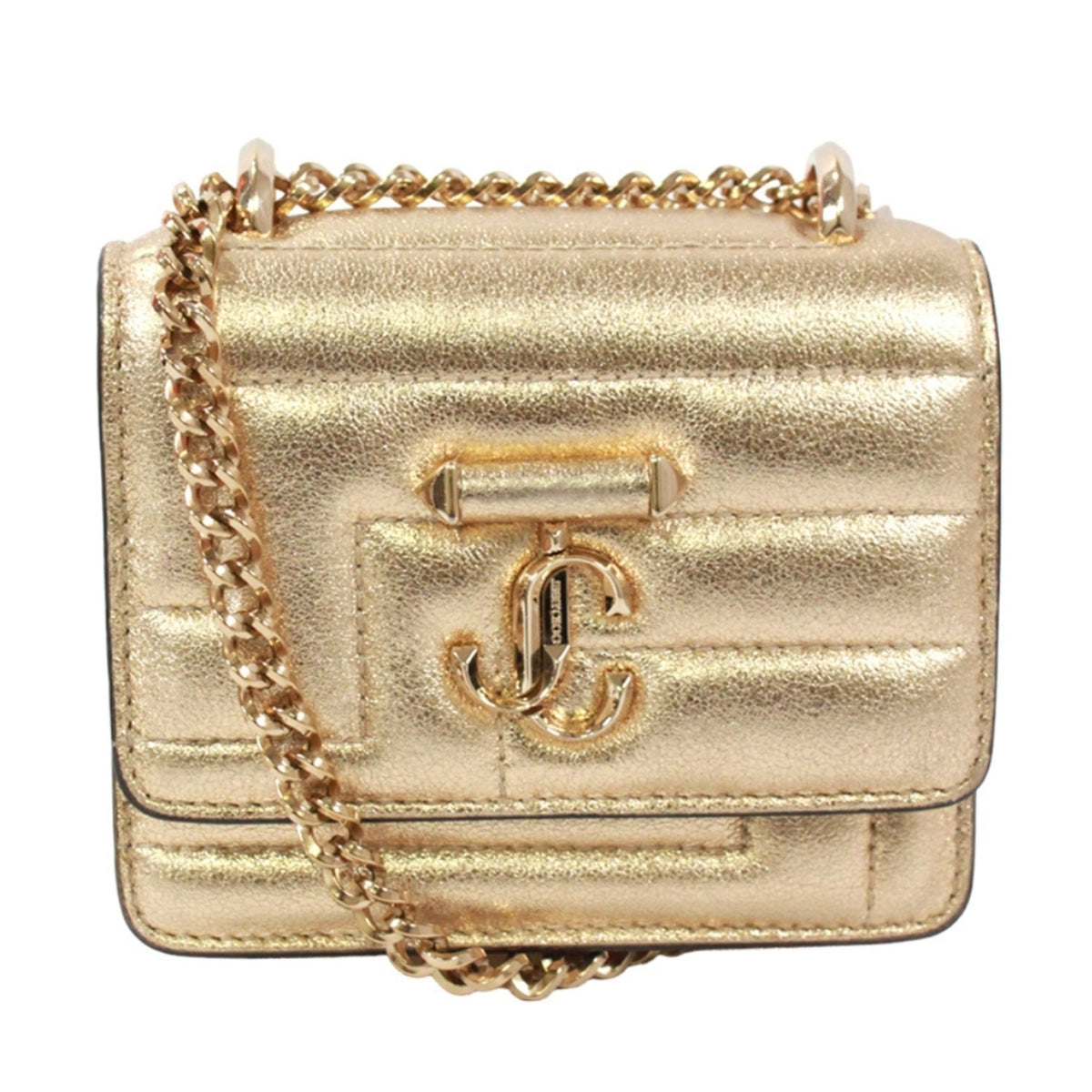 Jimmy Choo Gold Leather Shoulder Bag (Pre-Owned)