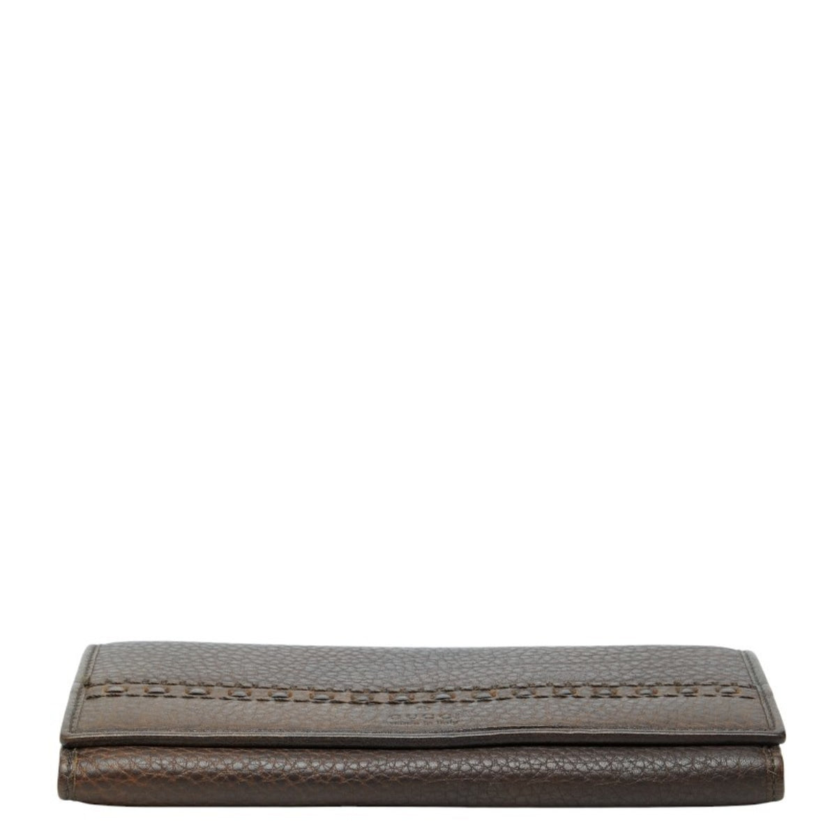 Gucci Brown Leather Long Wallet (Bi-Fold) (Pre-Owned)