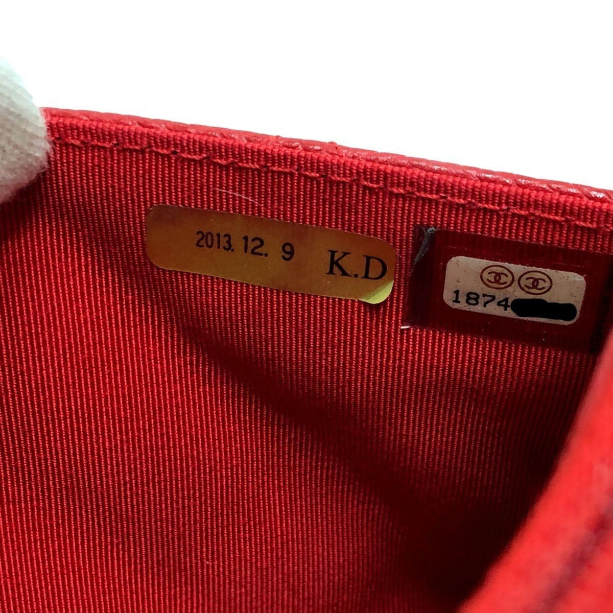 Chanel Red Color Caviar Leather Shoulder Bag (Pre-Owned)