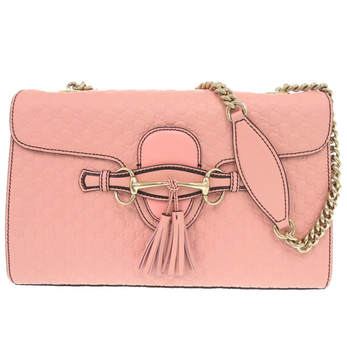 Gucci Pink Leather Shoulder Bag (Pre-Owned)