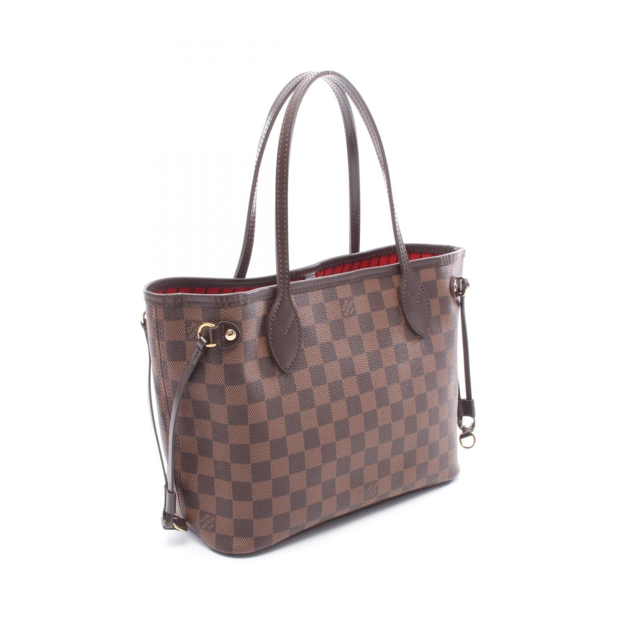 Louis Vuitton Brown Ebene Coated Canvas Leather Handbag Tote Bag (Pre-Owned)