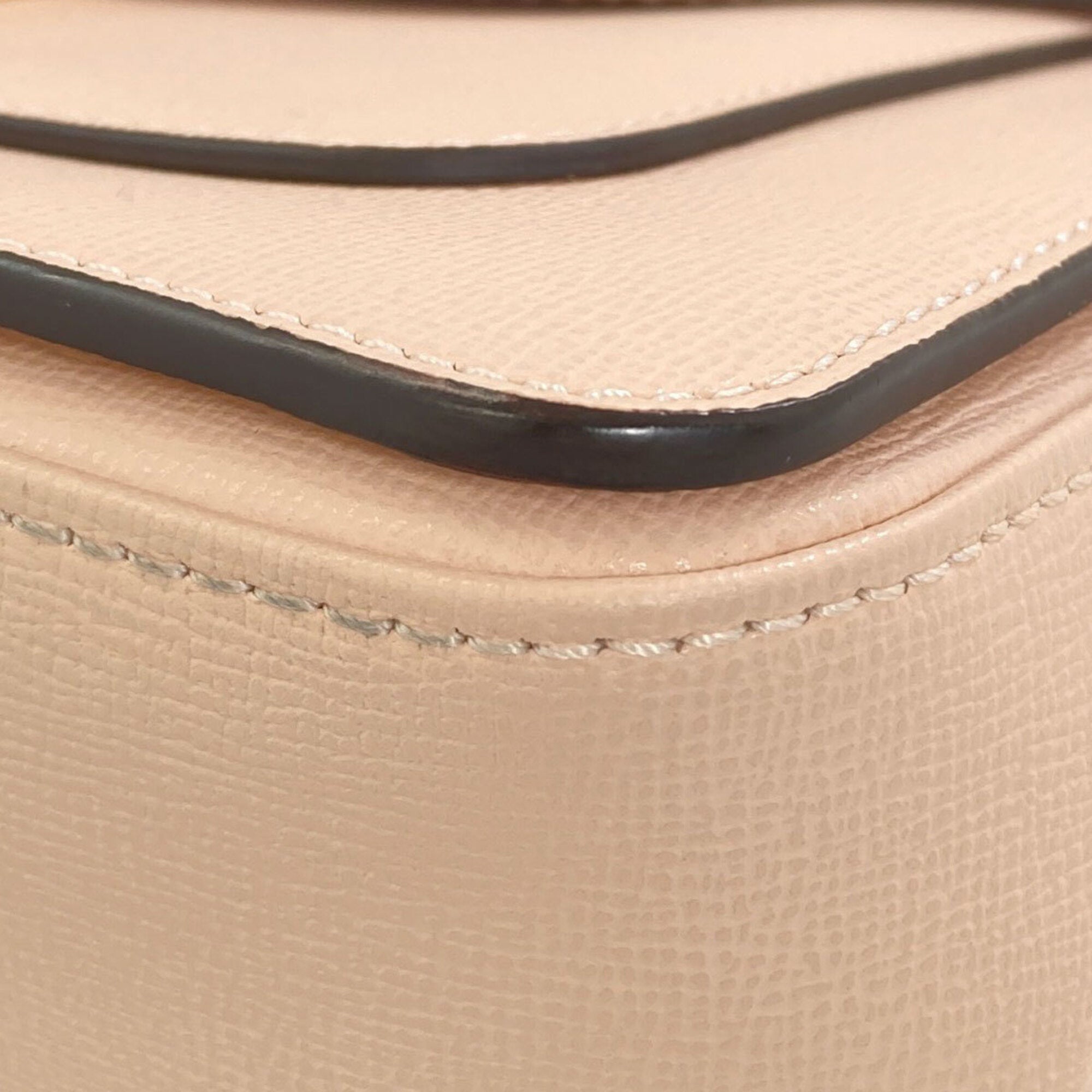 Longchamp Le Pliage Pink Leather Shoulder Bag (Pre-Owned)